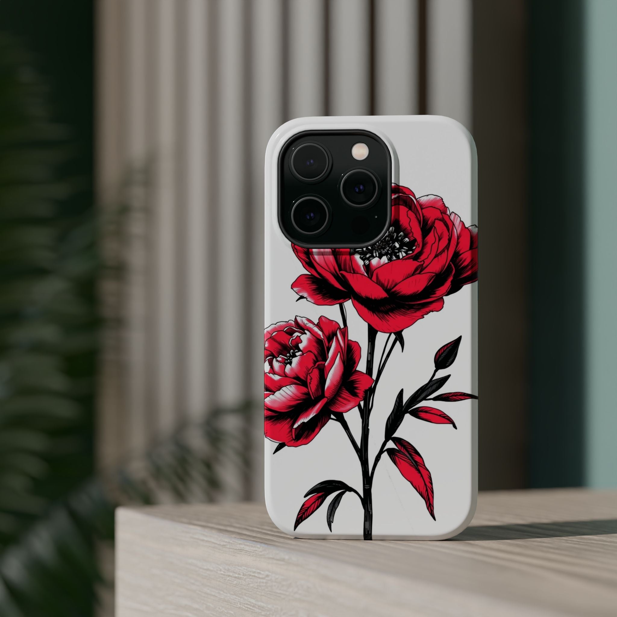 iPhone Vibrant Peony Bouquet Design Slim Everyday Designer Case · iPhone Case