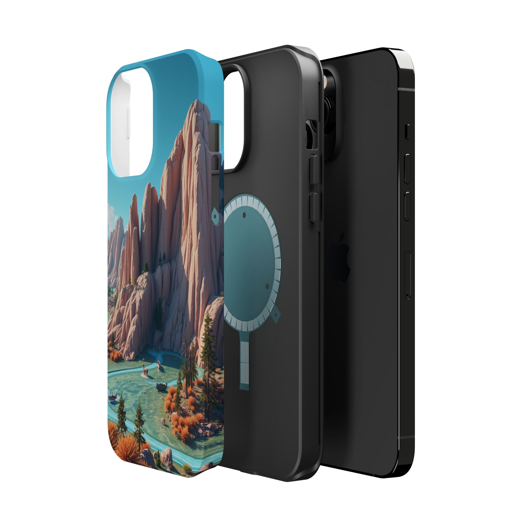 iPhone Pine Ridge Electric Art Slim Everyday Designer Case · iPhone Case
