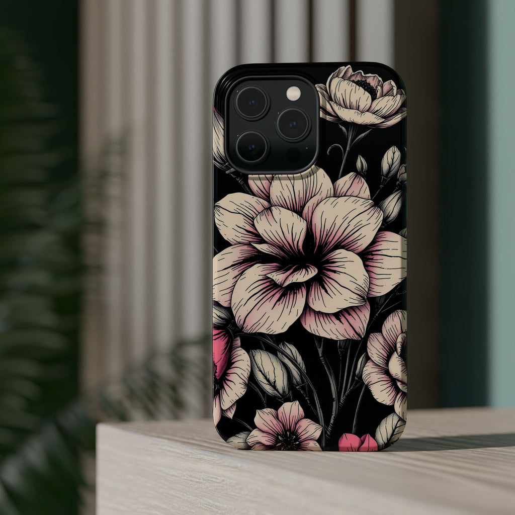 iPhone Floral Dark Academia Gothic Ink Slim Everyday Designer Case · iPhone Case