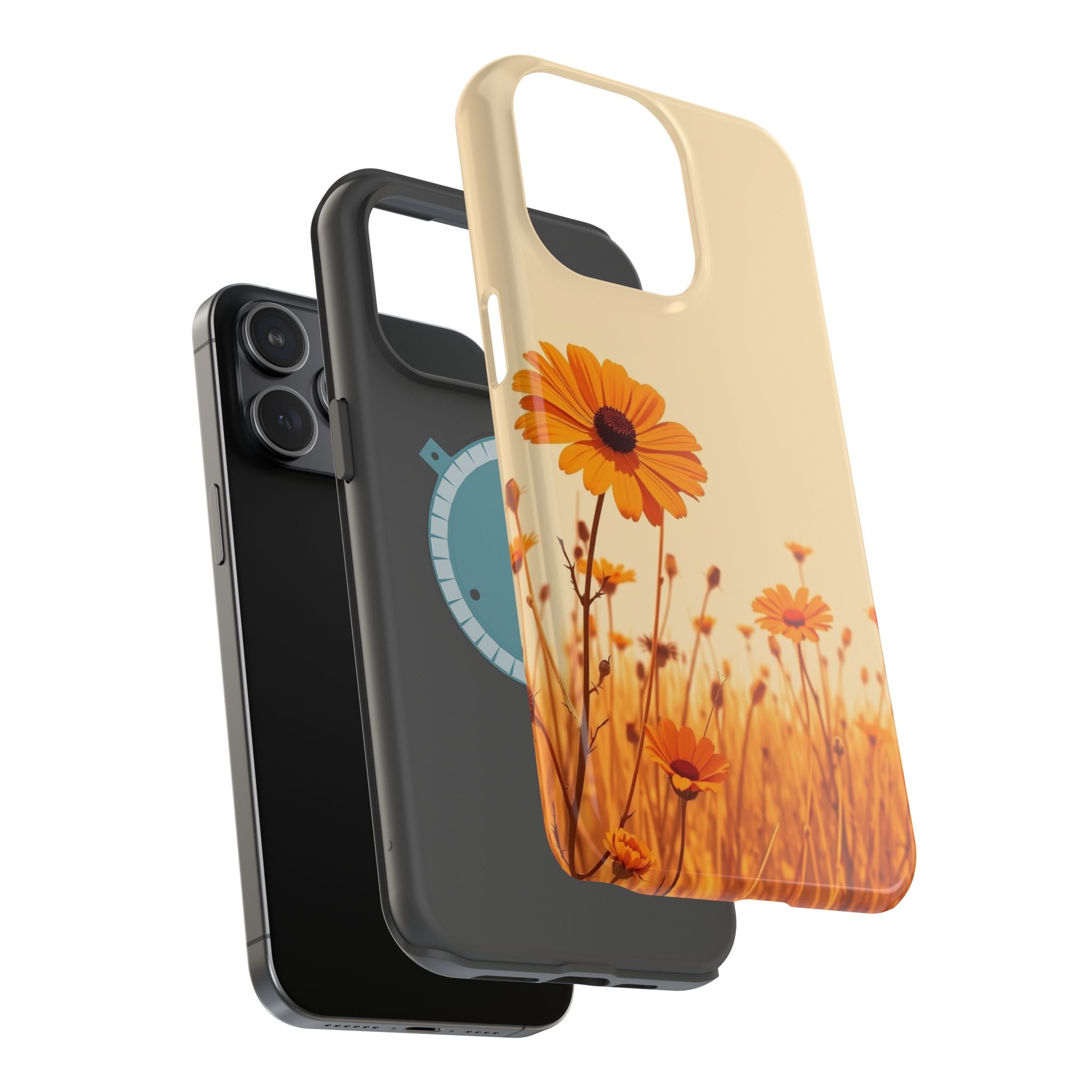 iPhone Wildflower Field Minimalist Line Art Slim Everyday Designer Case · iPhone