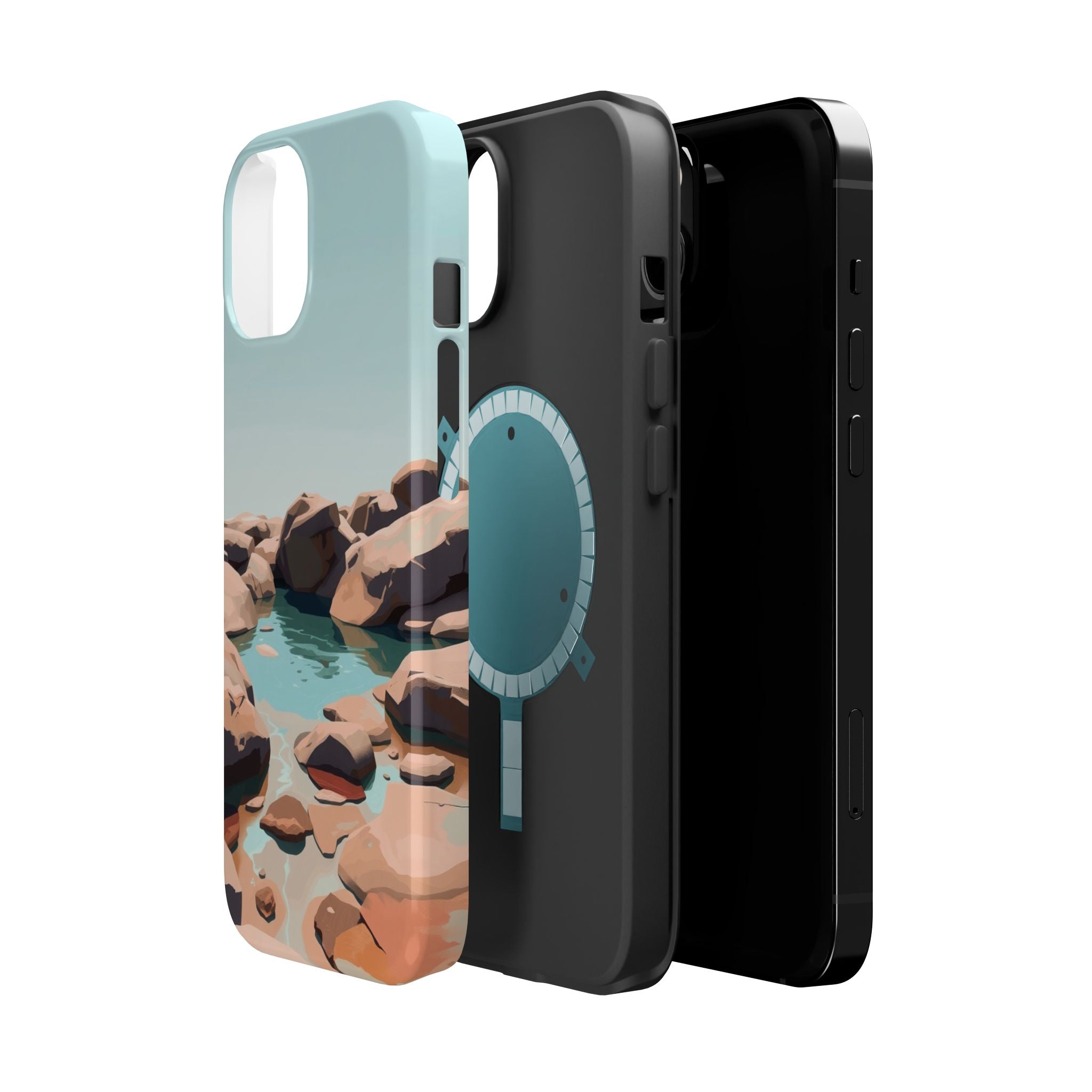 iPhone Tidal Pool Oil Painting Impressionist Slim iPhone Everyday · iPhone Case