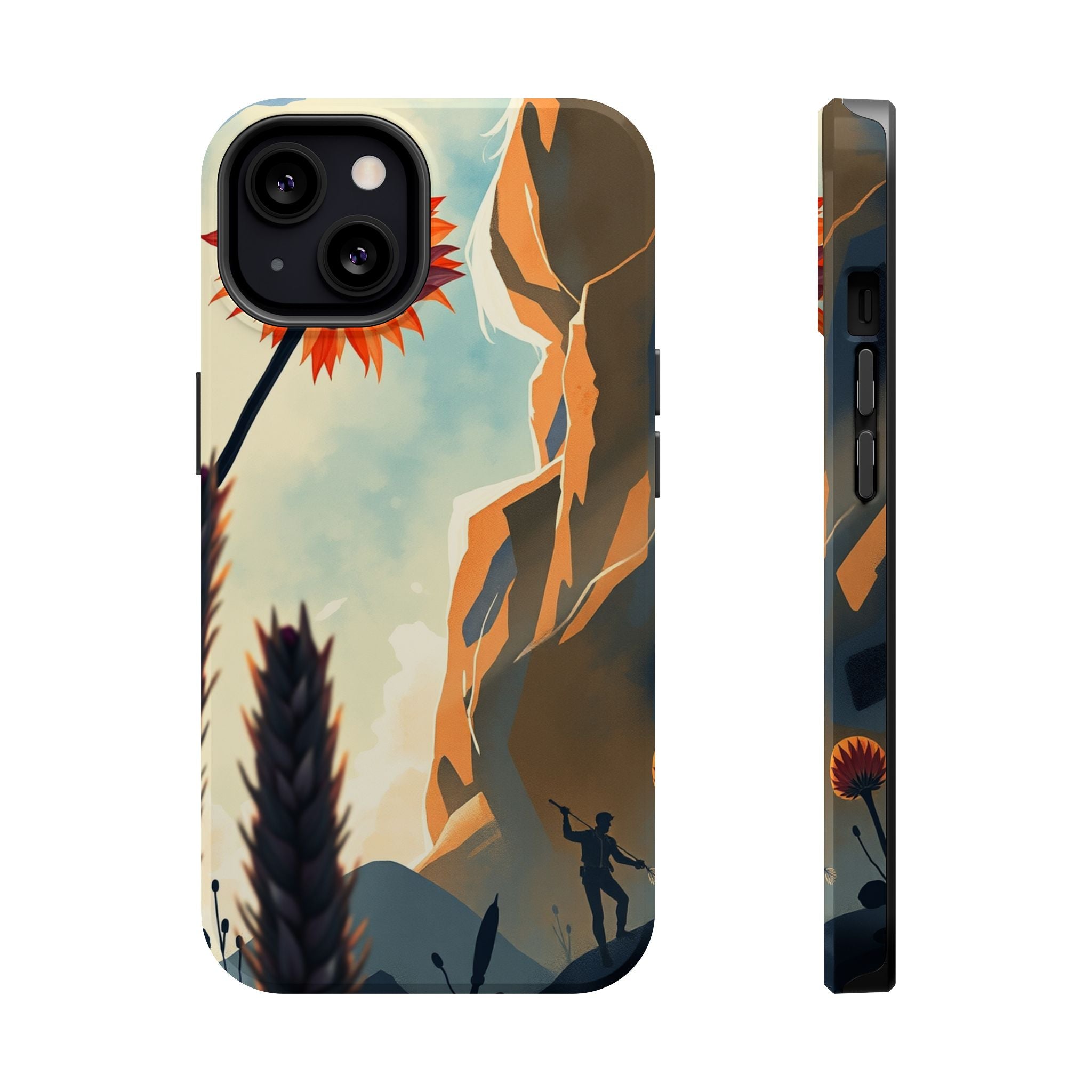 iPhone Bud Burst Vibrant Watercolor Artistic Everyday Cas Slim Snap Case · iPhon