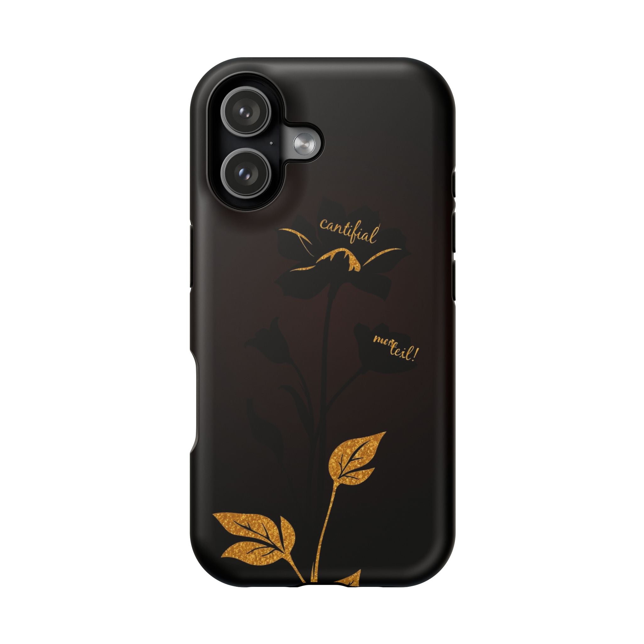 iPhone Earthy Floral Silhouette Design Slim Everyday Designer Case · iPhone Case