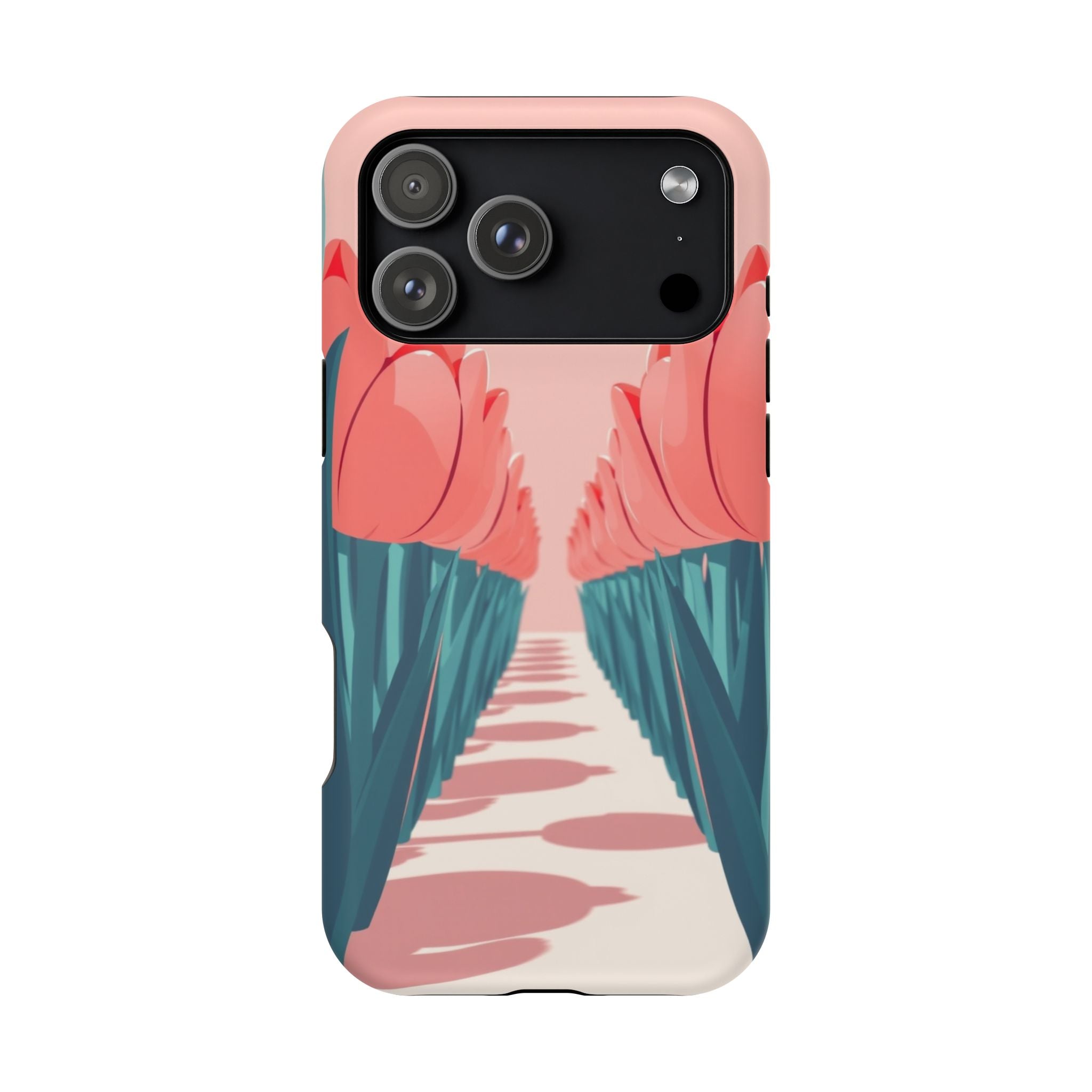 iPhone Tulip Row Pastel Kawaii Slim Everyday Designer Case · iPhone Case
