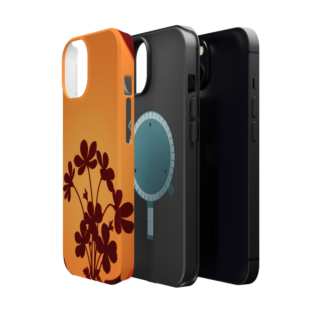 iPhone Floral Silhouette Electric Art Slim Everyday Designer Case · iPhone Case