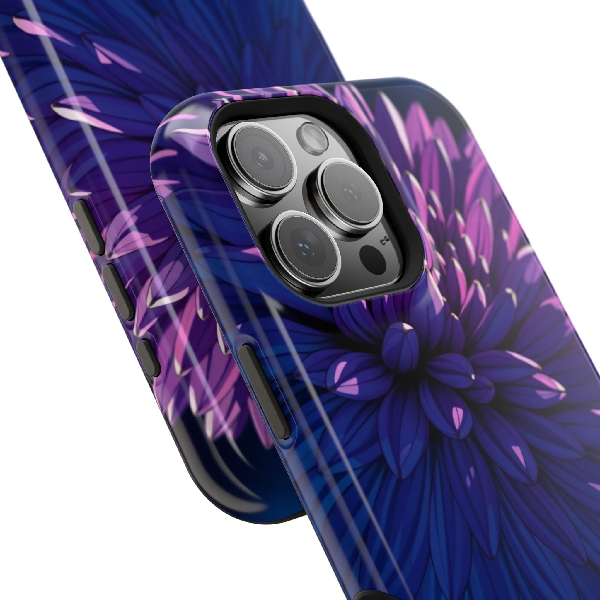 iPhone Indigo And Violet Chrysanthemum Classic Soft iPhone Finish · iPhone Case