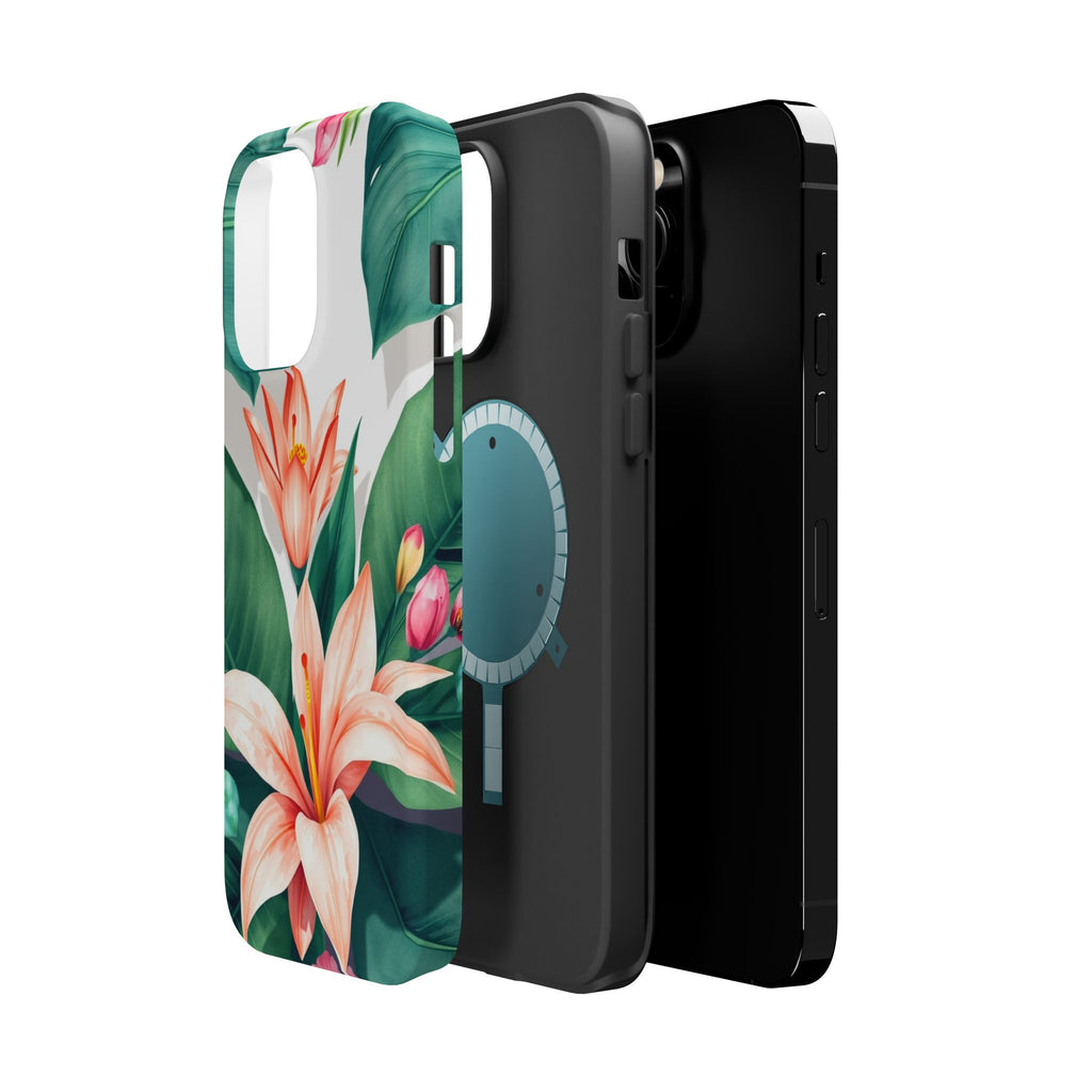iPhone Tropical Bloom Sage And Ivory Slim Snap Case Gal · iPhone Case