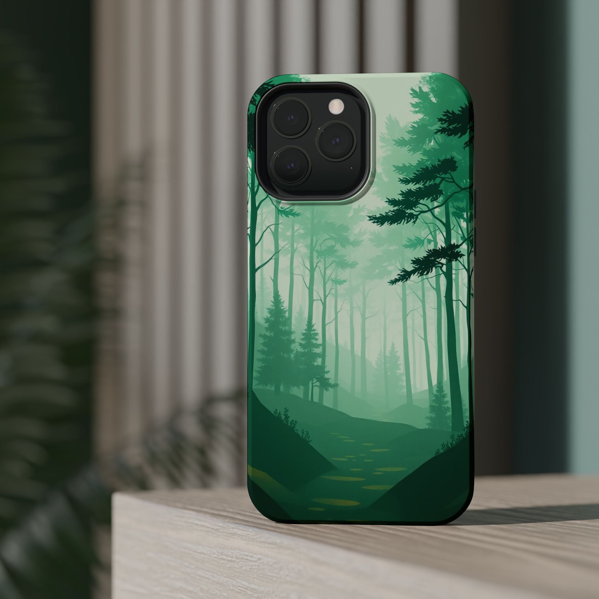 iPhone Earthy Misty Forest Path Design Slim Everyday Designer Case · iPhone Case