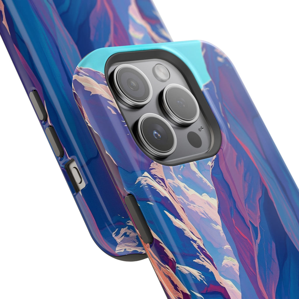 iPhone Cyan And Magenta Canyon Wall Slim Everyday Designer Case · iPhone Case