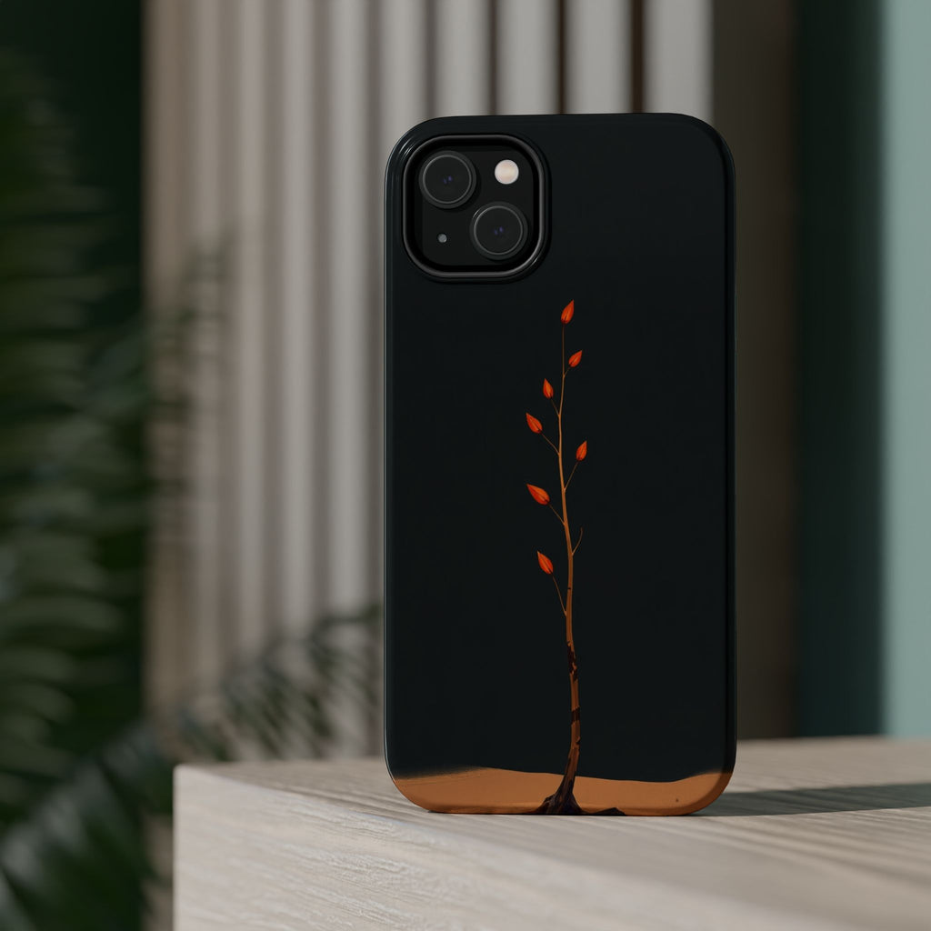 iPhone Burnt Orange And Sand Minimalist Stem Slim iPhone Everyday · iPhone Case