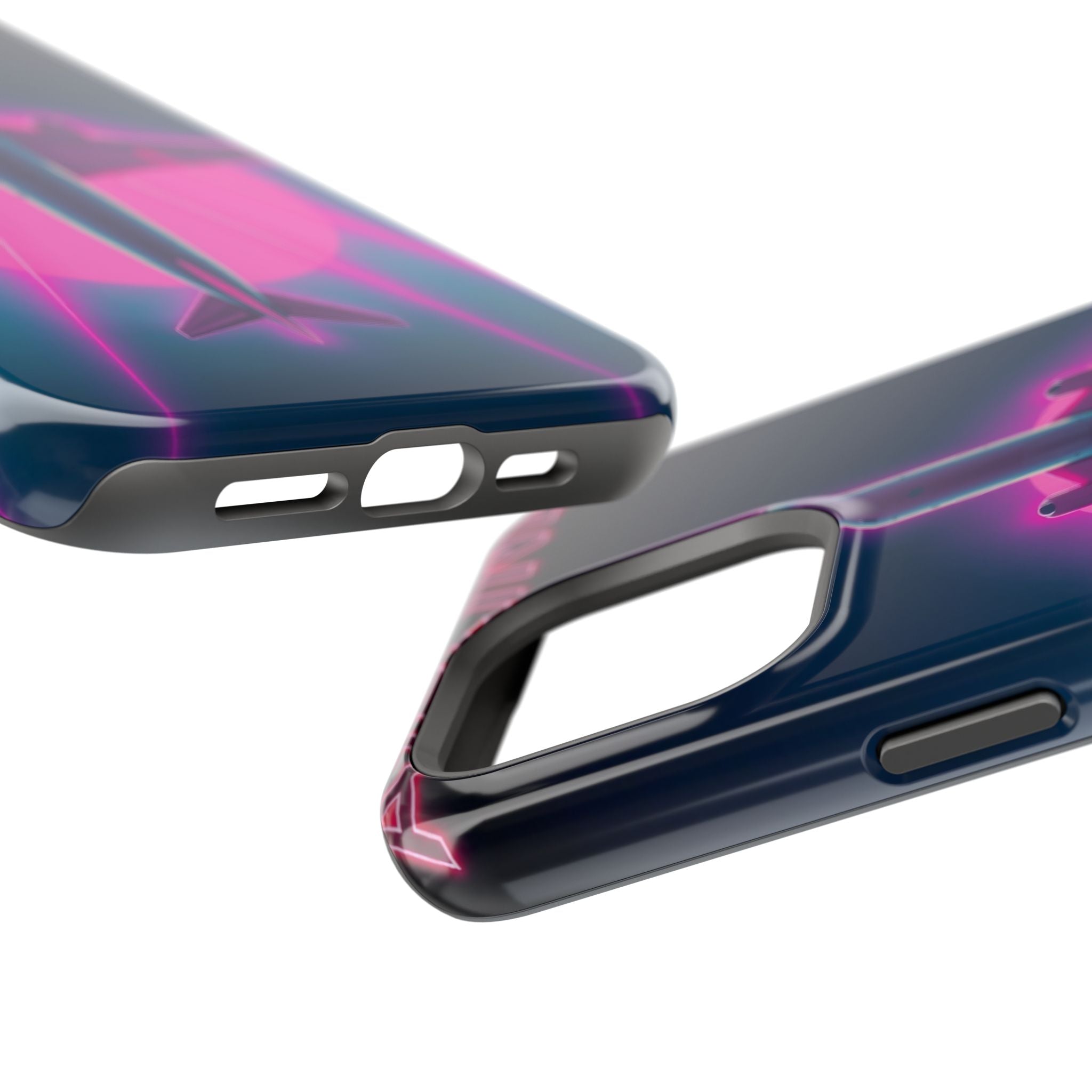 iPhone Cyan And Magenta Retro Airline Poster Slim Everyday Designer Case · iPhon
