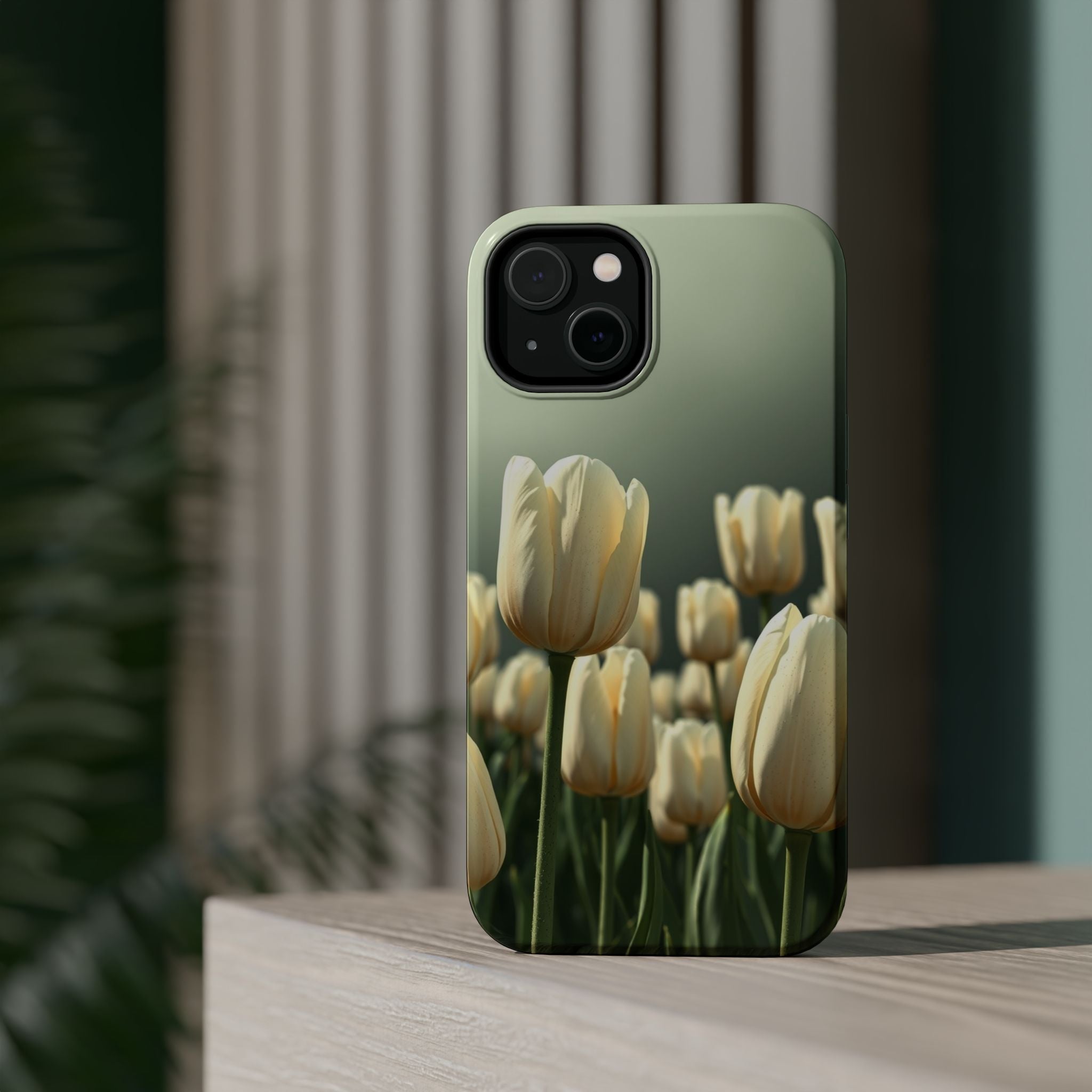 iPhone Tulip Row Serene Design Slim Everyday Designer Case · iPhone Case