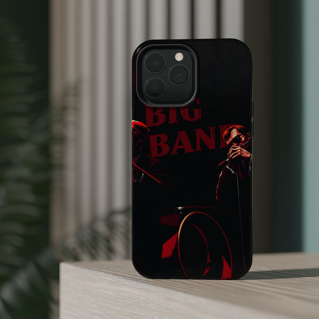 iPhone Black And Crimson Big Band Era Slim Everyday Designer Case · iPhone Case
