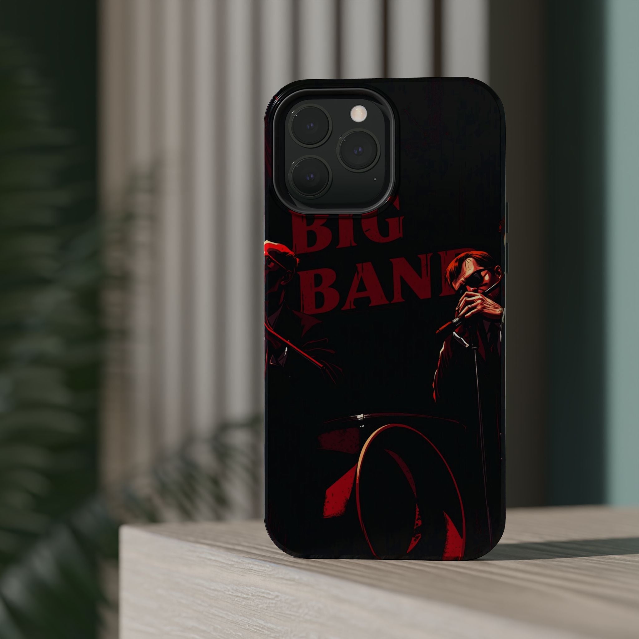 iPhone Black And Crimson Big Band Era Slim Everyday Designer Case · iPhone Case