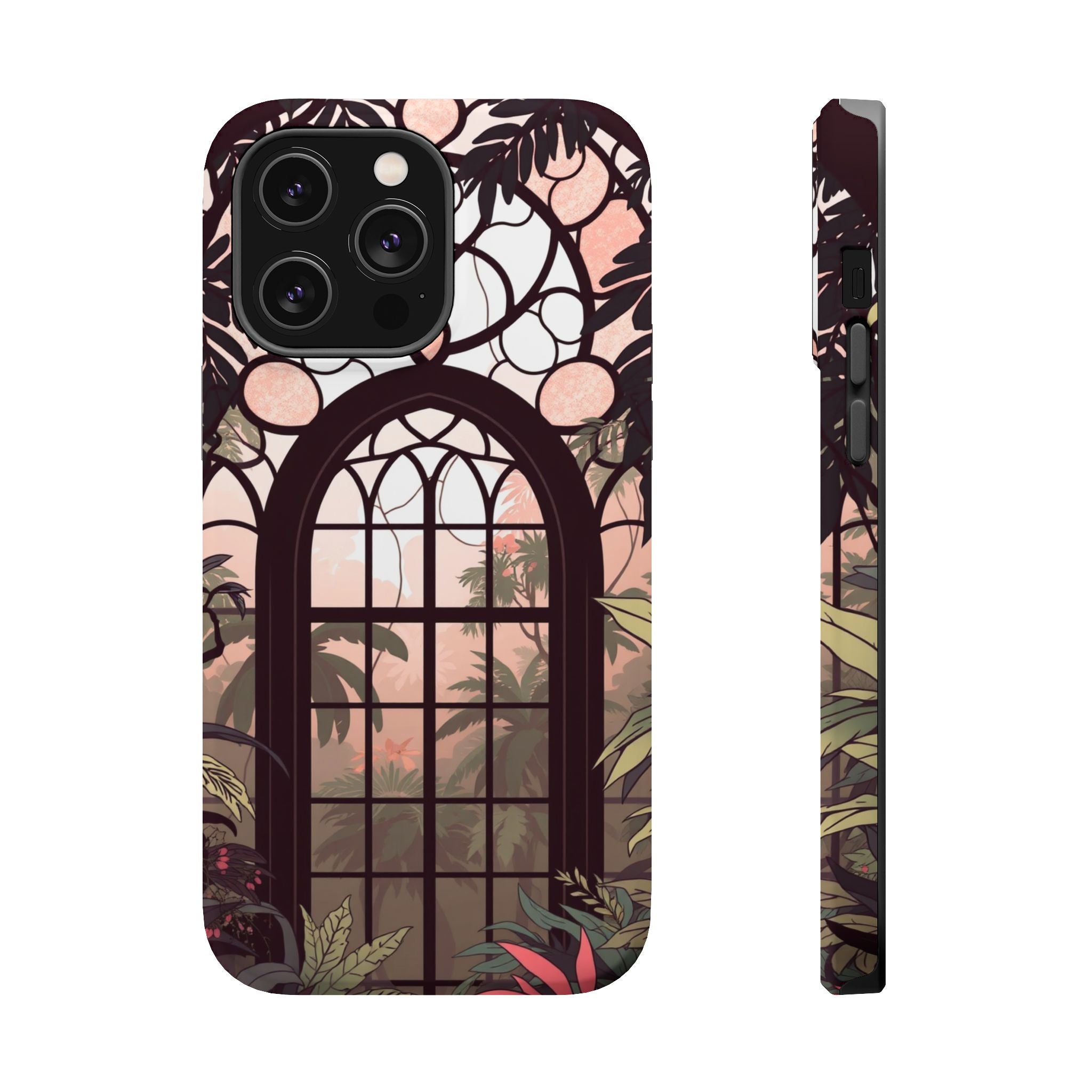 iPhone Rose Pink And Cream Rainforest Canopy Slim iPhone Everyday · iPhone Case