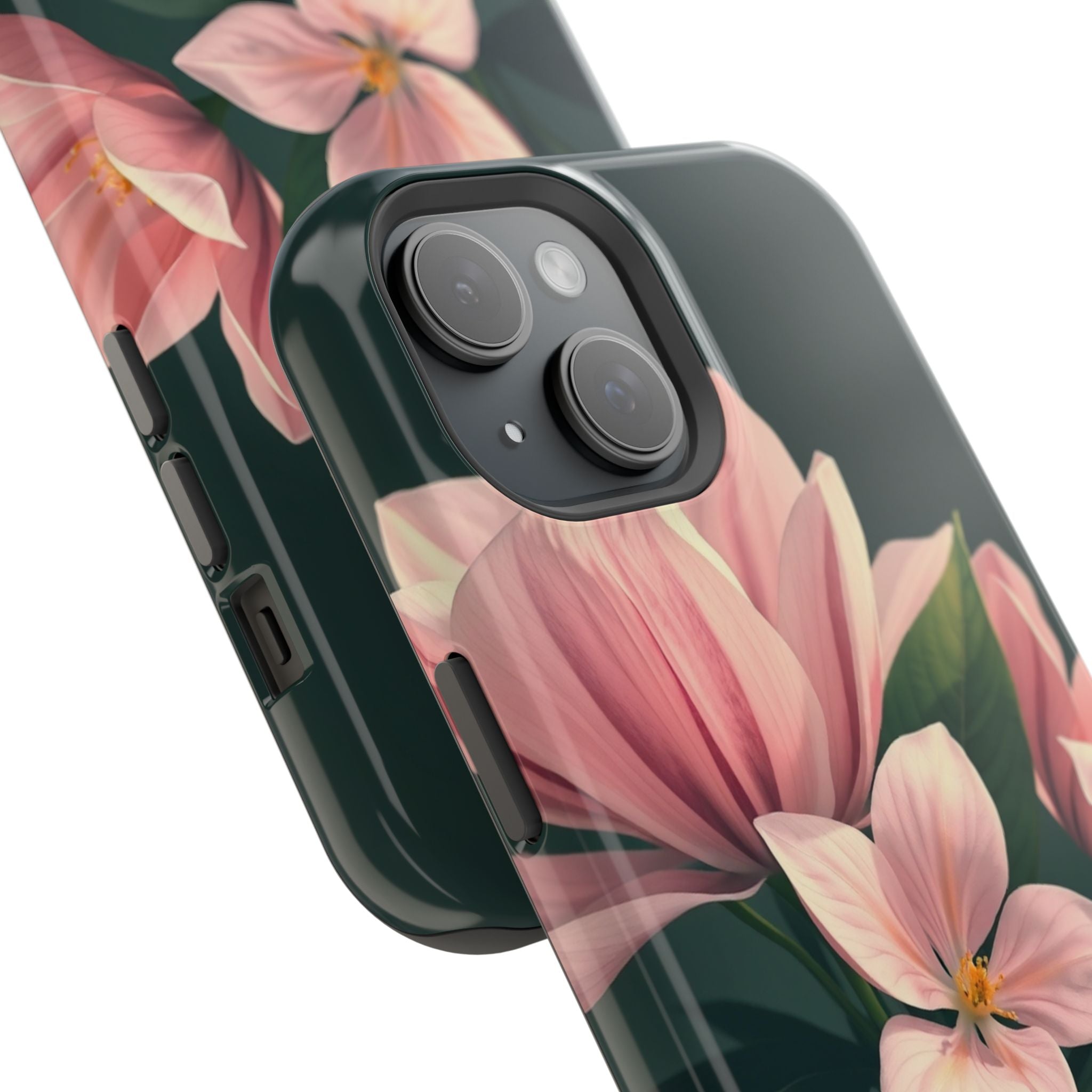 iPhone Mint And Blush Bloom Leaf Bold Modern Everyday Snap Case · iPhone Case