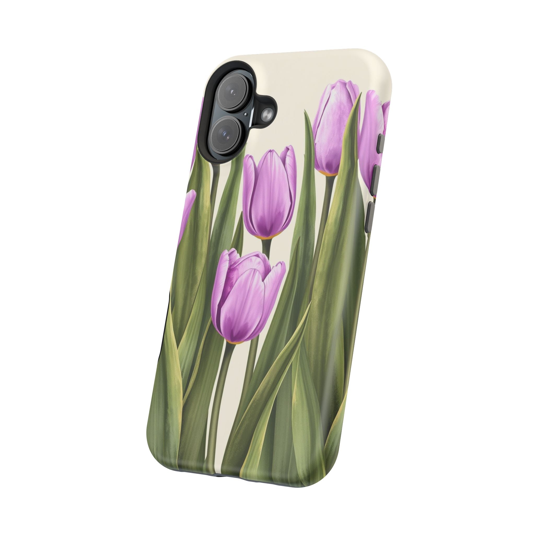 iPhone Tulip Row Electric Art 14 Bold Modern Everyday Snap Case · iPhone Case