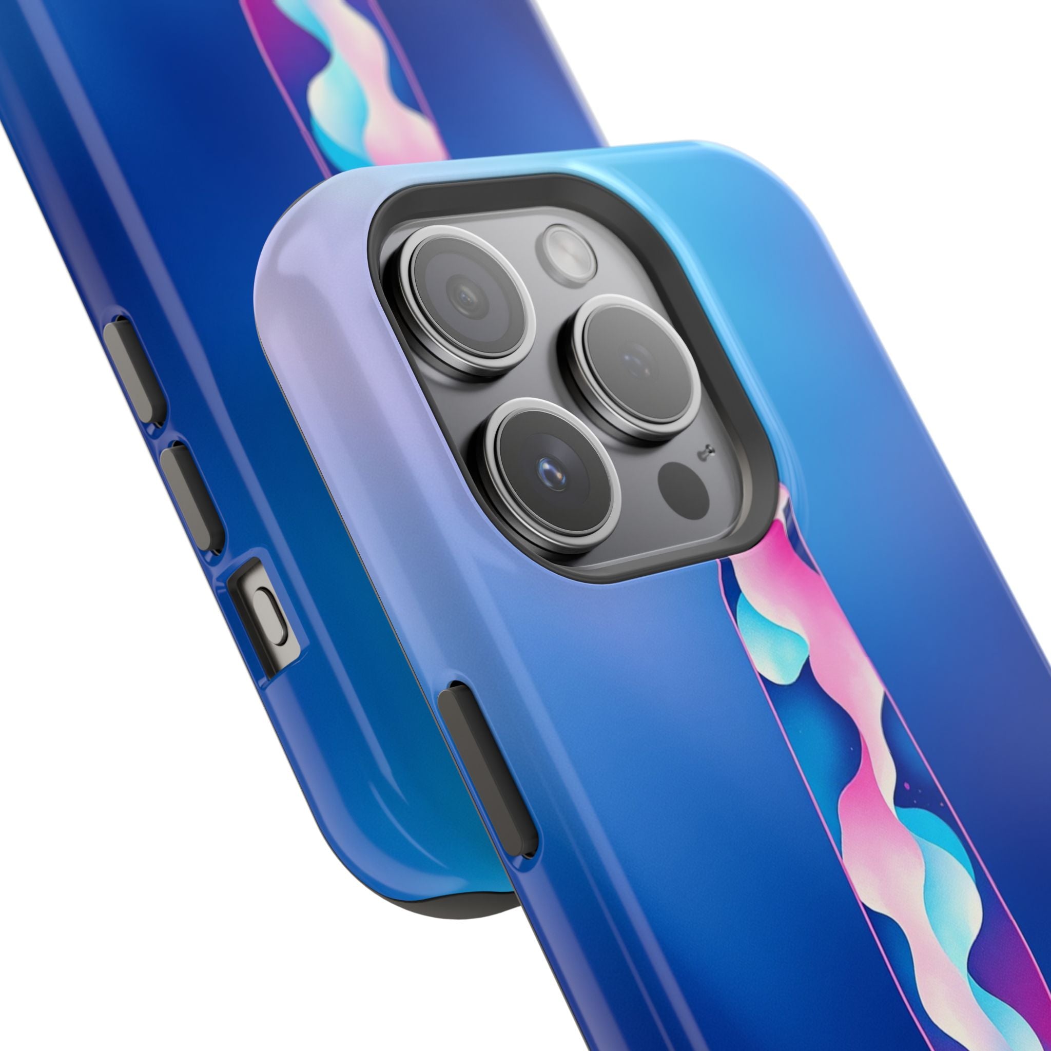 iPhone Cyan And Magenta Lava Lamp Flow Slim Everyday Designer Case · iPhone Case