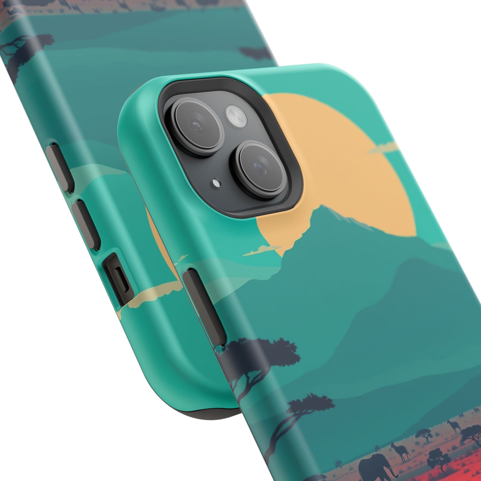 iPhone Savanna Horizon Vintage Retro Poster Slim iPhone Everyday · iPhone Case
