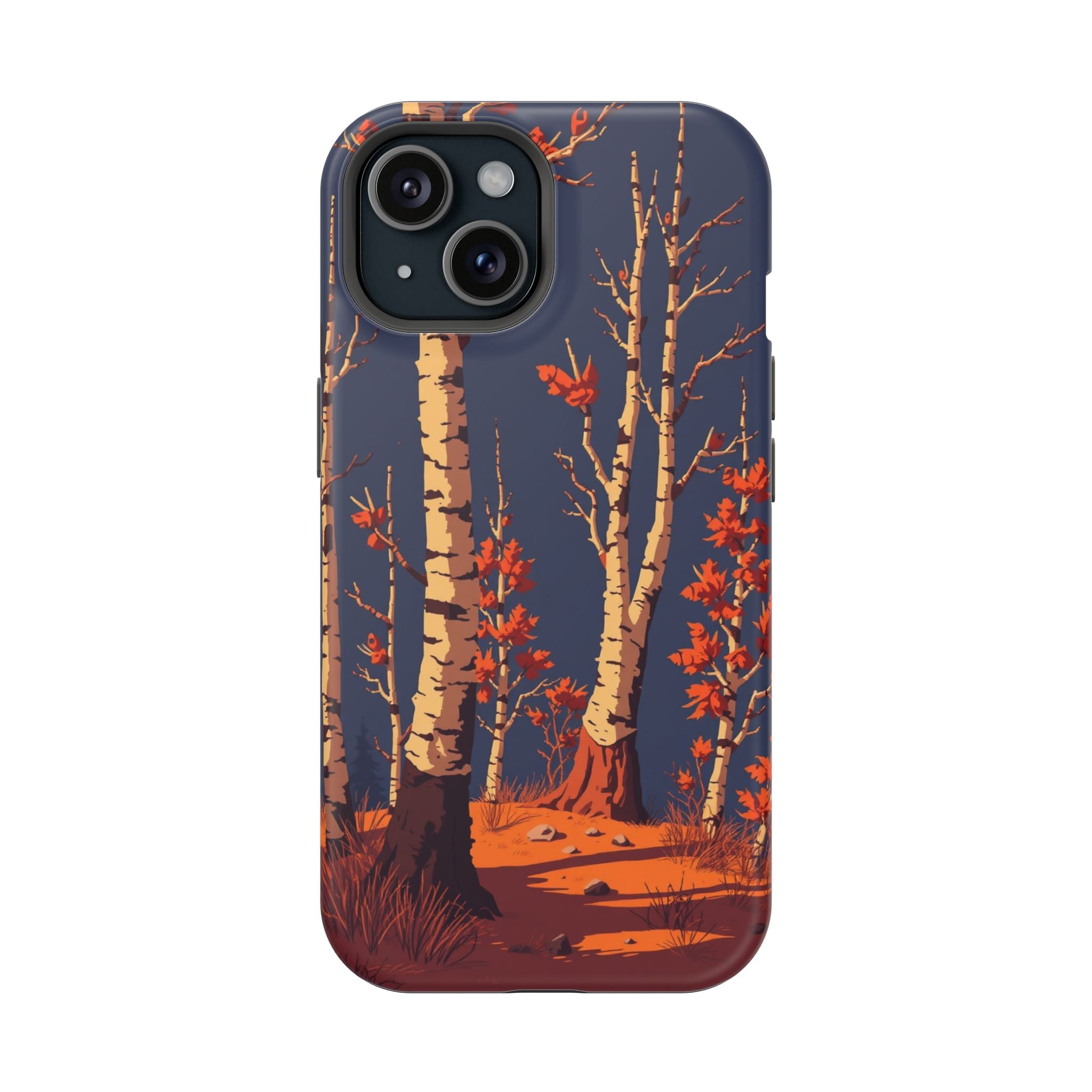 iPhone Birch Grove Pixel Art -Bit Bold Modern Everyday Snap Case · iPhone Case