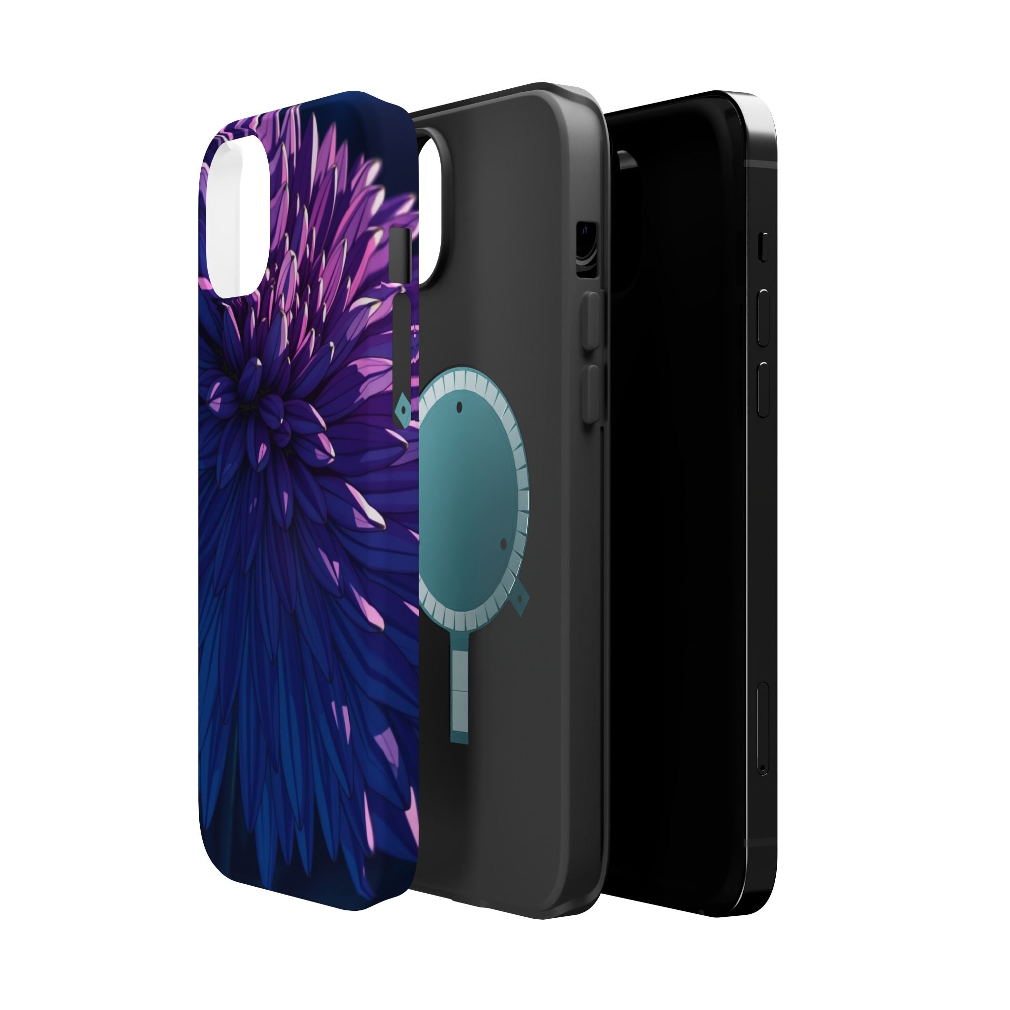 iPhone Indigo And Violet Chrysanthemum Classic Soft iPhone Finish · iPhone Case