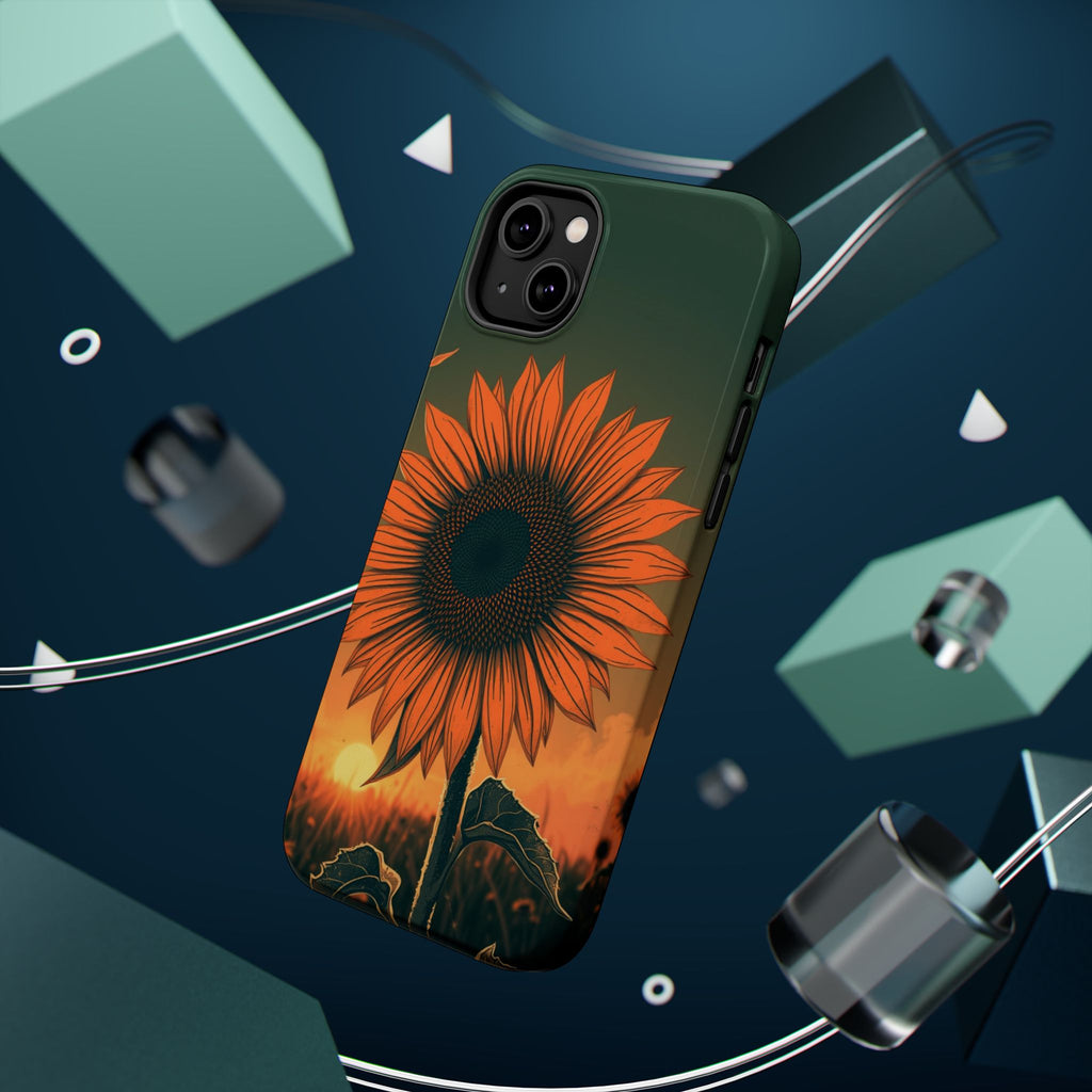 iPhone Charcoal And Copper Sunflower Prairie Slim iPhone Everyday · iPhone Case