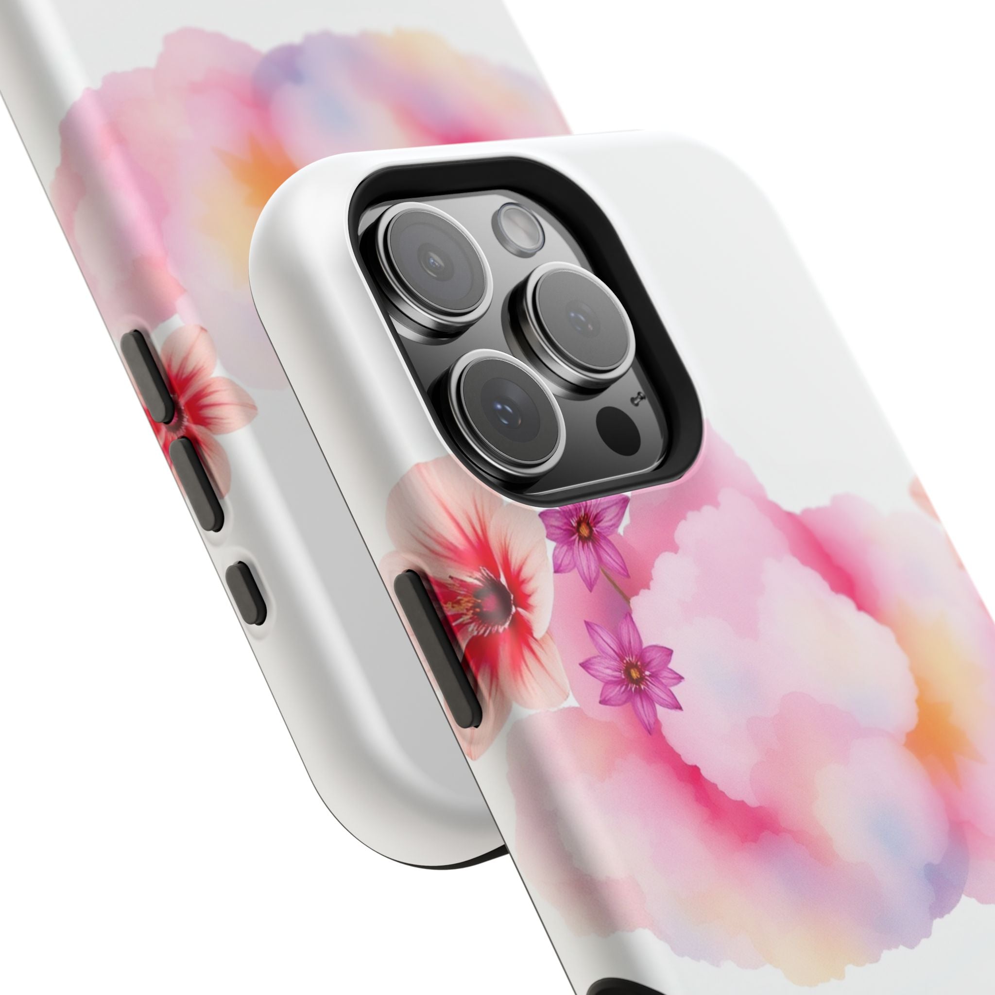 iPhone Pastel Floral Cloud Vibrant Watercolor Carry Case Slim Snap Case · iPhone