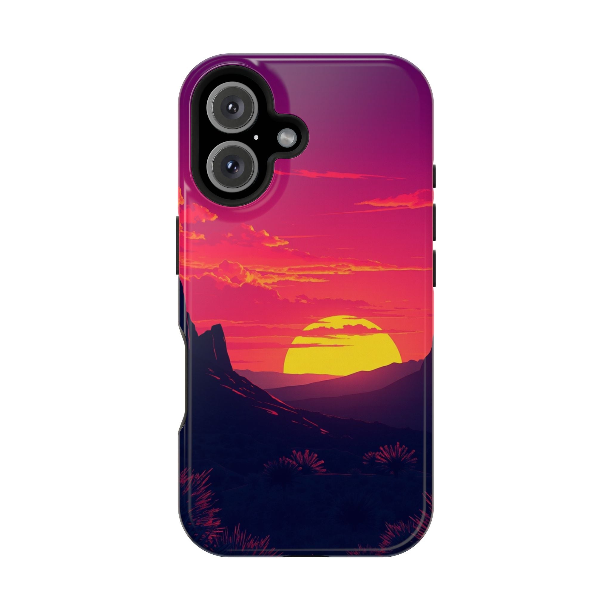 iPhone Cyan And Magenta Mesa Sunset Slim Everyday Designer Case · iPhone Case