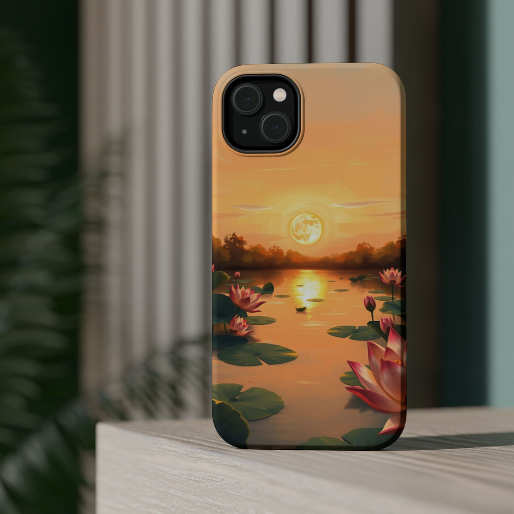 iPhone Lotus Pond Oil Painting Impressionist Slim iPhone Everyday · iPhone Case