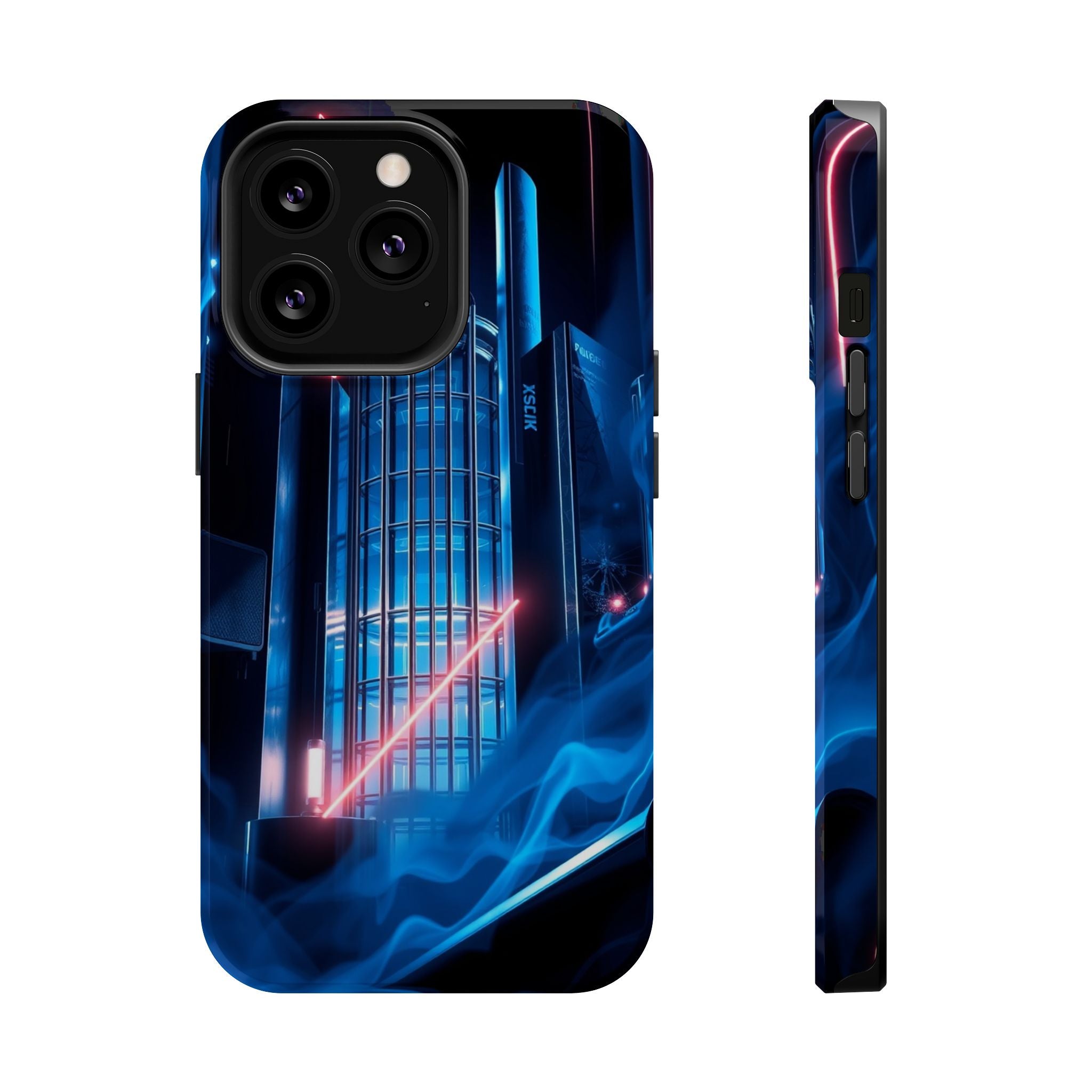 iPhone Midnight Blue And Silver Bauhaus Composition Slim Snap Case · iPhone Case