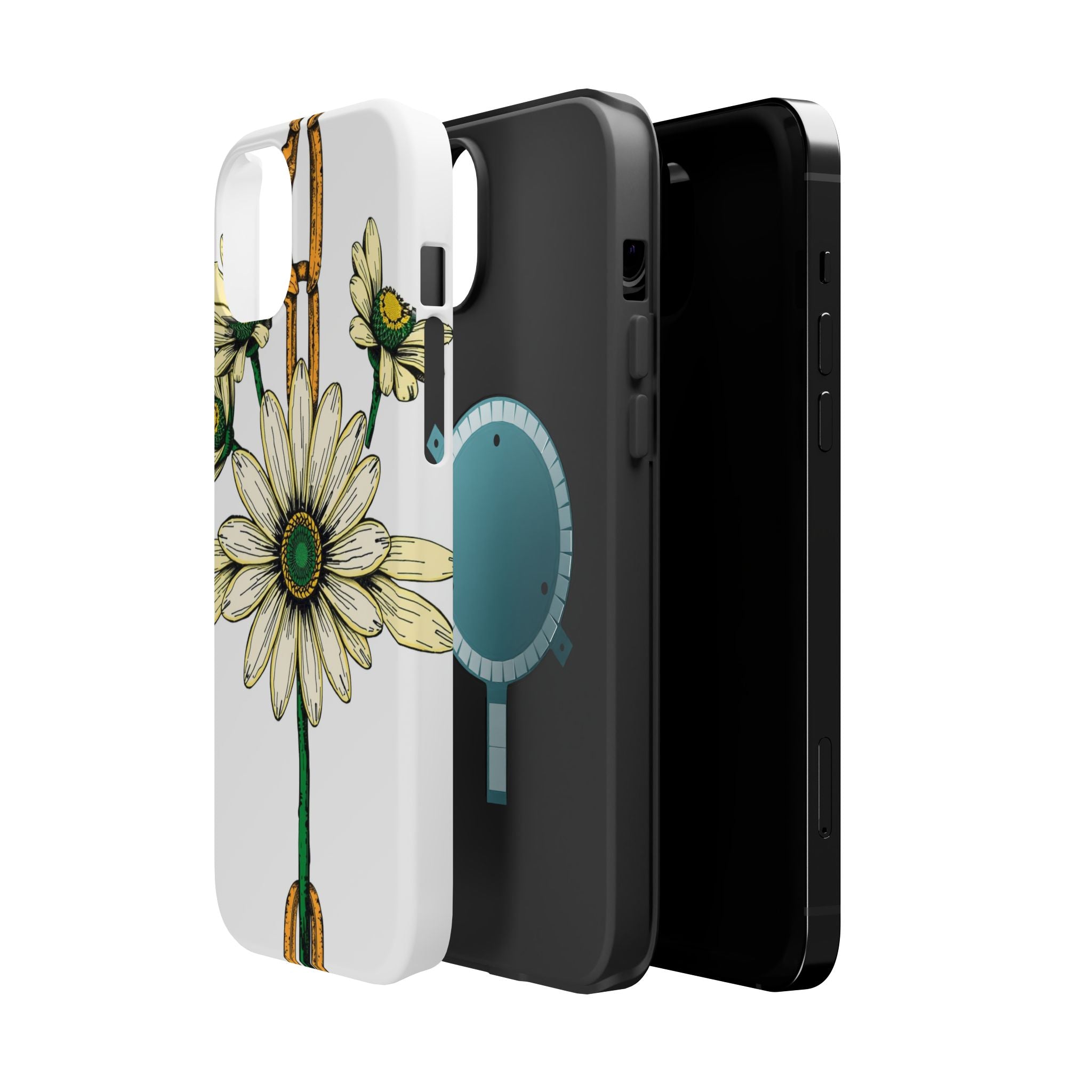 iPhone Daisy Chain Dark Gothic Ink Bold Modern Everyday Snap Case · iPhone Case