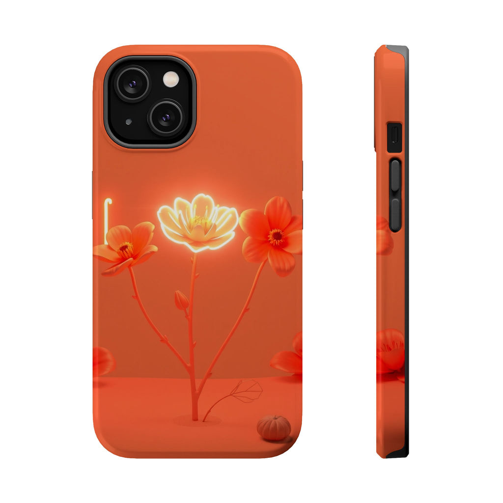 iPhone Neon Floral Enchanted Art Bold Modern Everyday Snap Case · iPhone Case