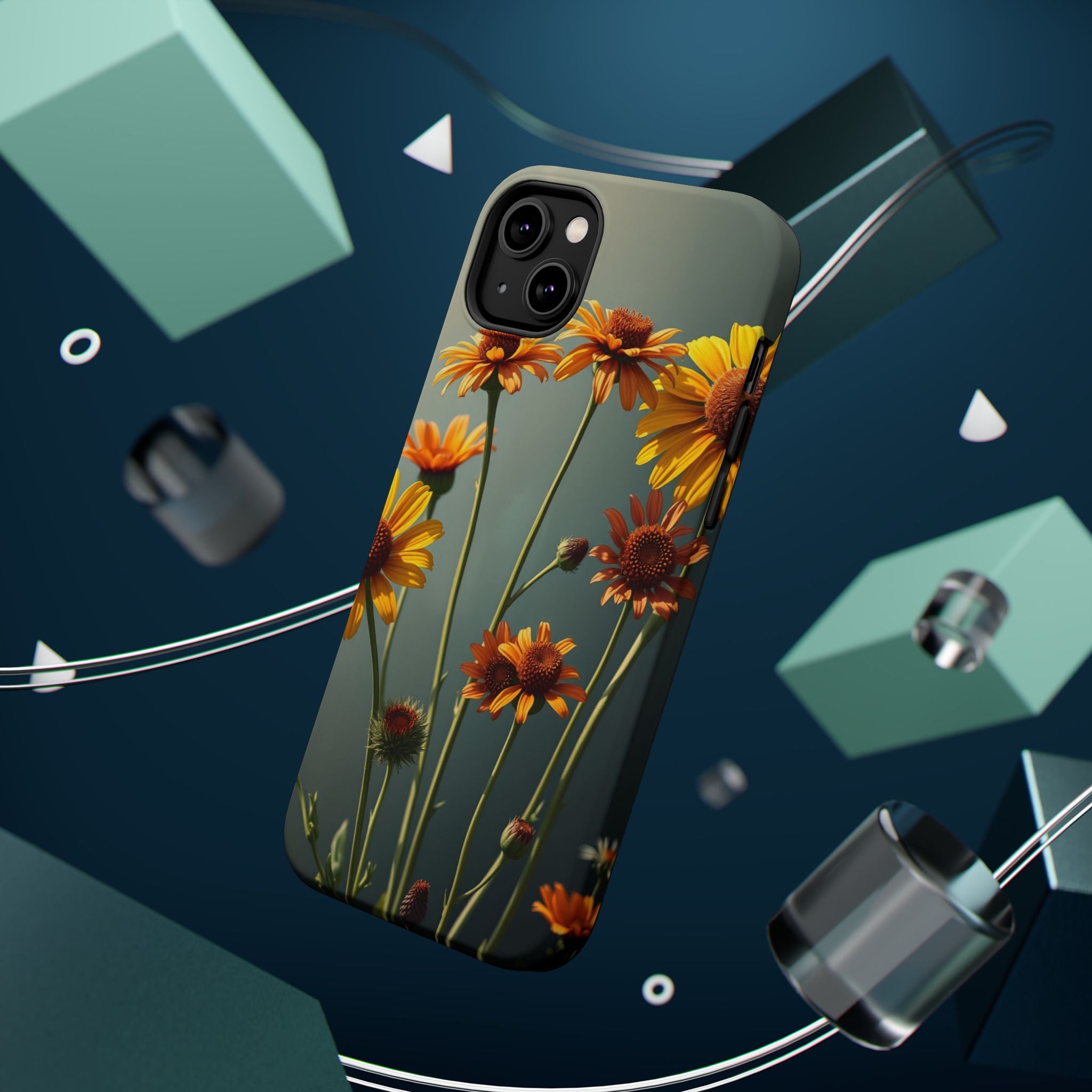 iPhone Mustard And Rust Wildflower Bunch Slim Everyday iPhone Designer · iPhone