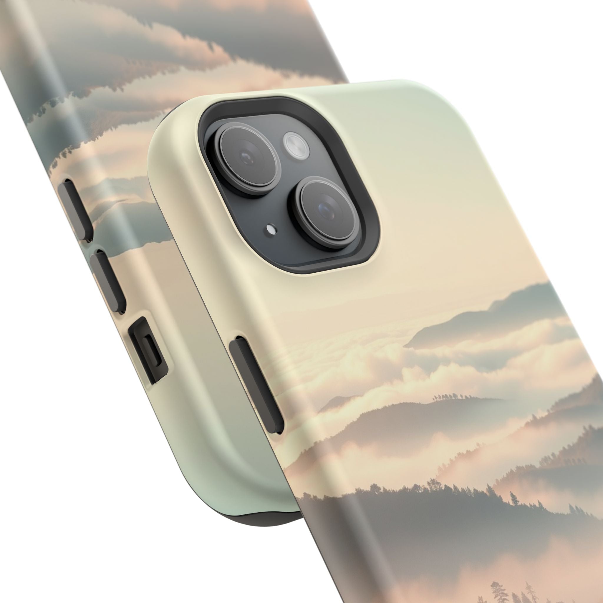 iPhone Mint And Blush Fog Rolling Over Hills Slim iPhone Everyday · iPhone Case
