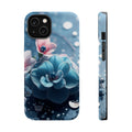 iPhone Midnight Blue And Silver Floral Terrazzo Soft iPhone Finish · iPhone Case