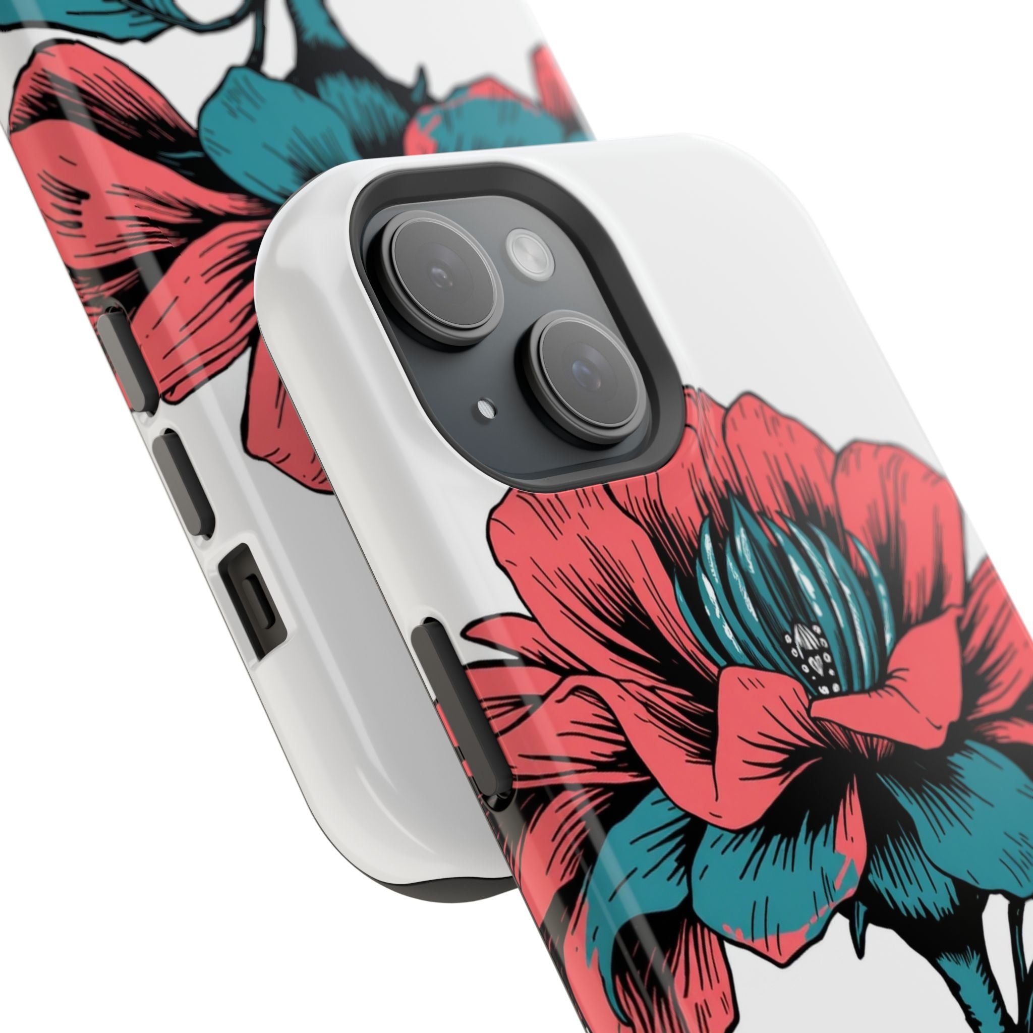 iPhone Garden Party Bloom Dark Gothic Ink Slim Snap Case · iPhone Case