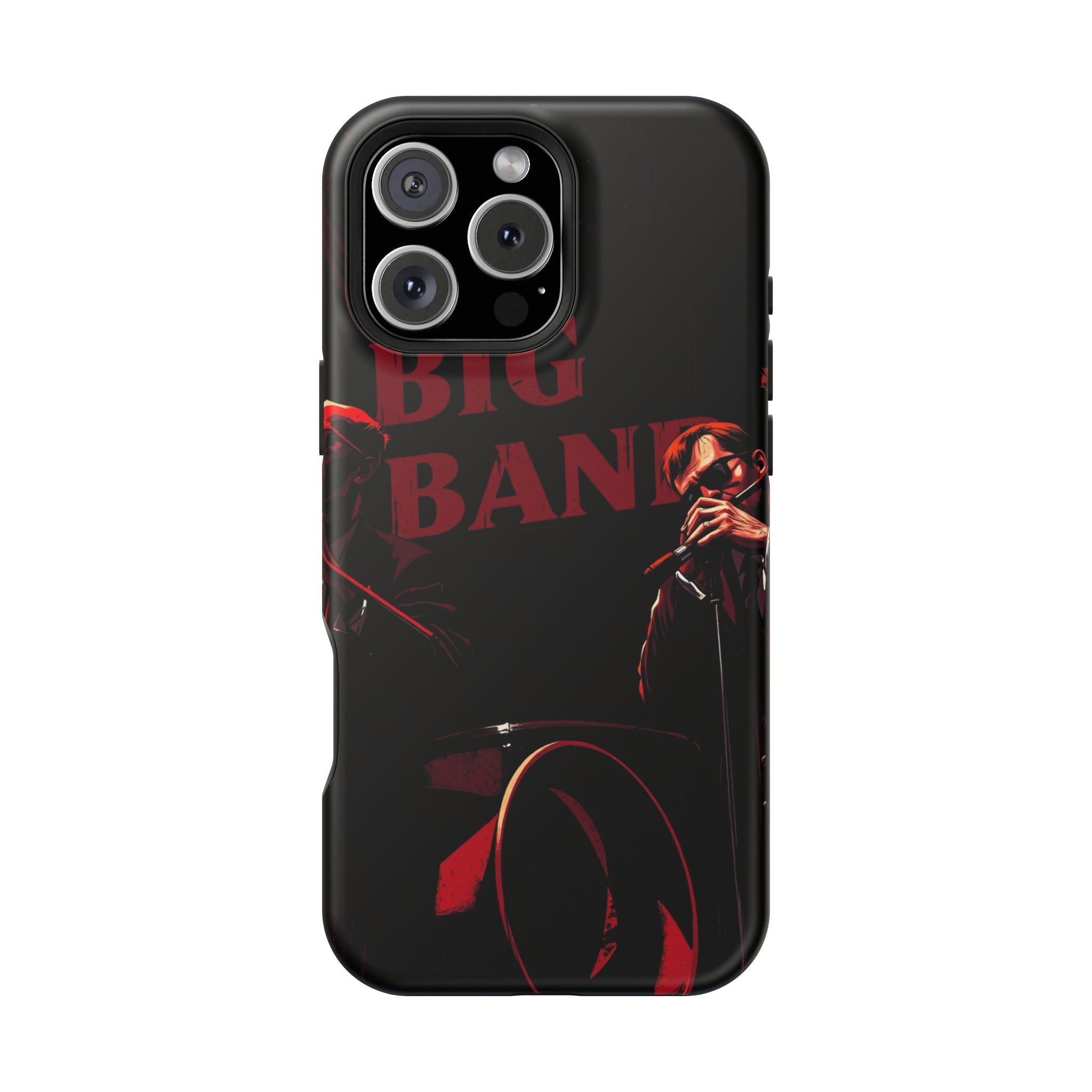 iPhone Black And Crimson Big Band Era Slim Everyday Designer Case · iPhone Case