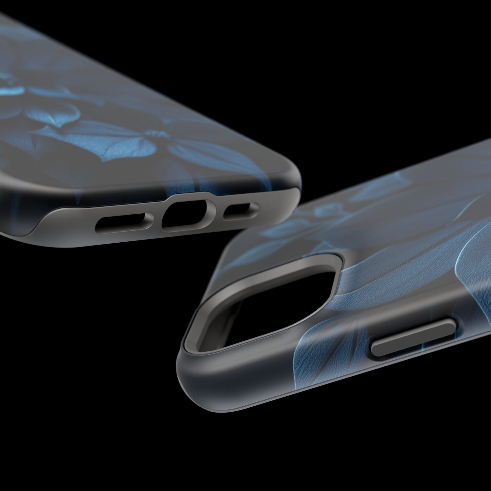 iPhone Midnight Blue And Silver Floral Dark Academia iPhone Slim · iPhone Case
