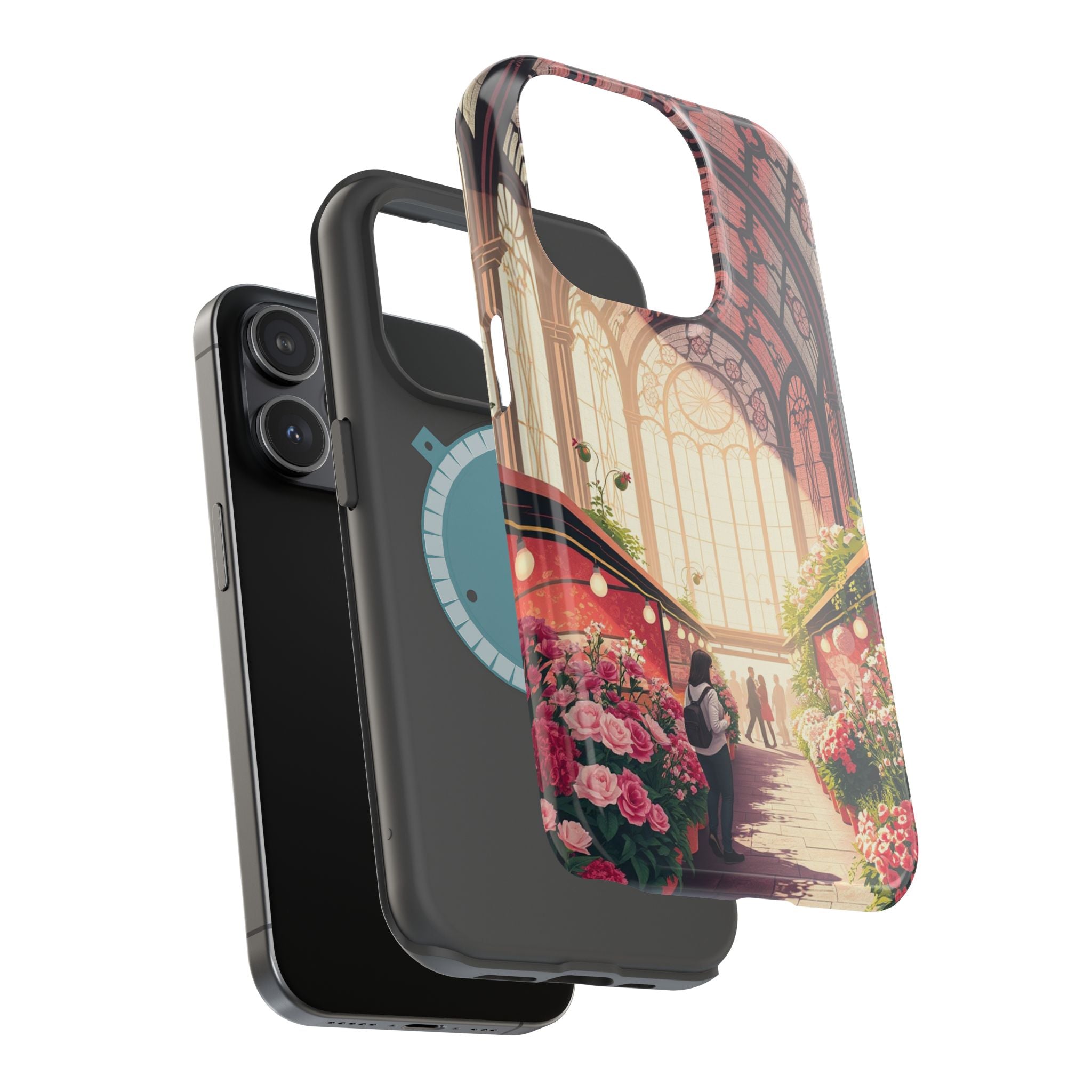 iPhone Flower Market Stained Glass Bold Modern Everyday Snap Case · iPhone Case