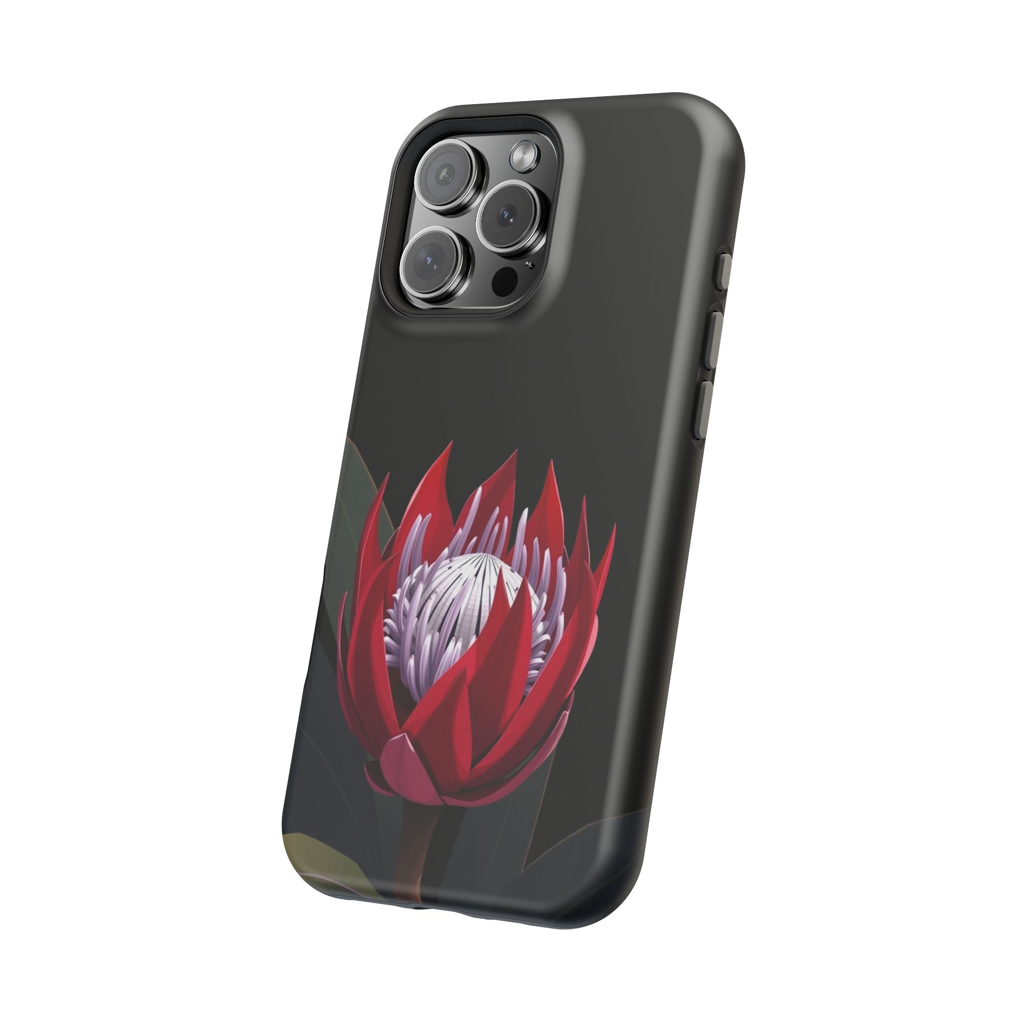 iPhone Black And Crimson Protea Bold Slim Everyday Designer Case · iPhone Case