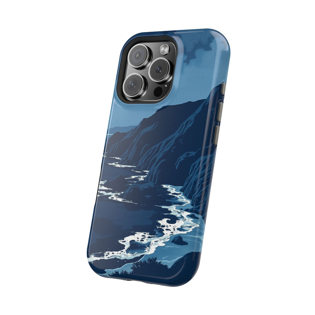 iPhone Midnight Blue And Silver Hibiscus Coast Carry Case Slim Snap Case · iPhon
