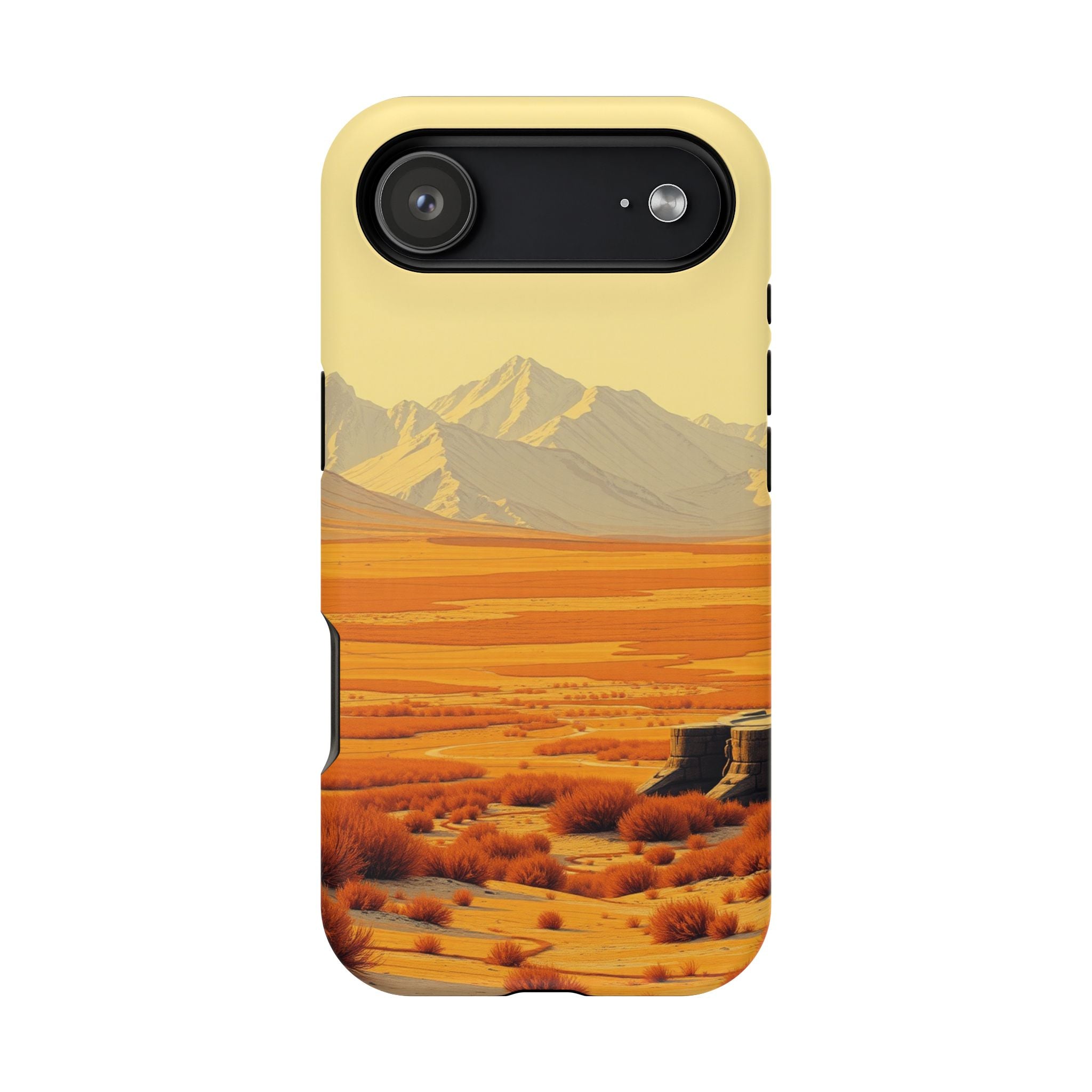 iPhone Mustard And Rust Tundra Expanse Slim Everyday Designer Case · iPhone Case