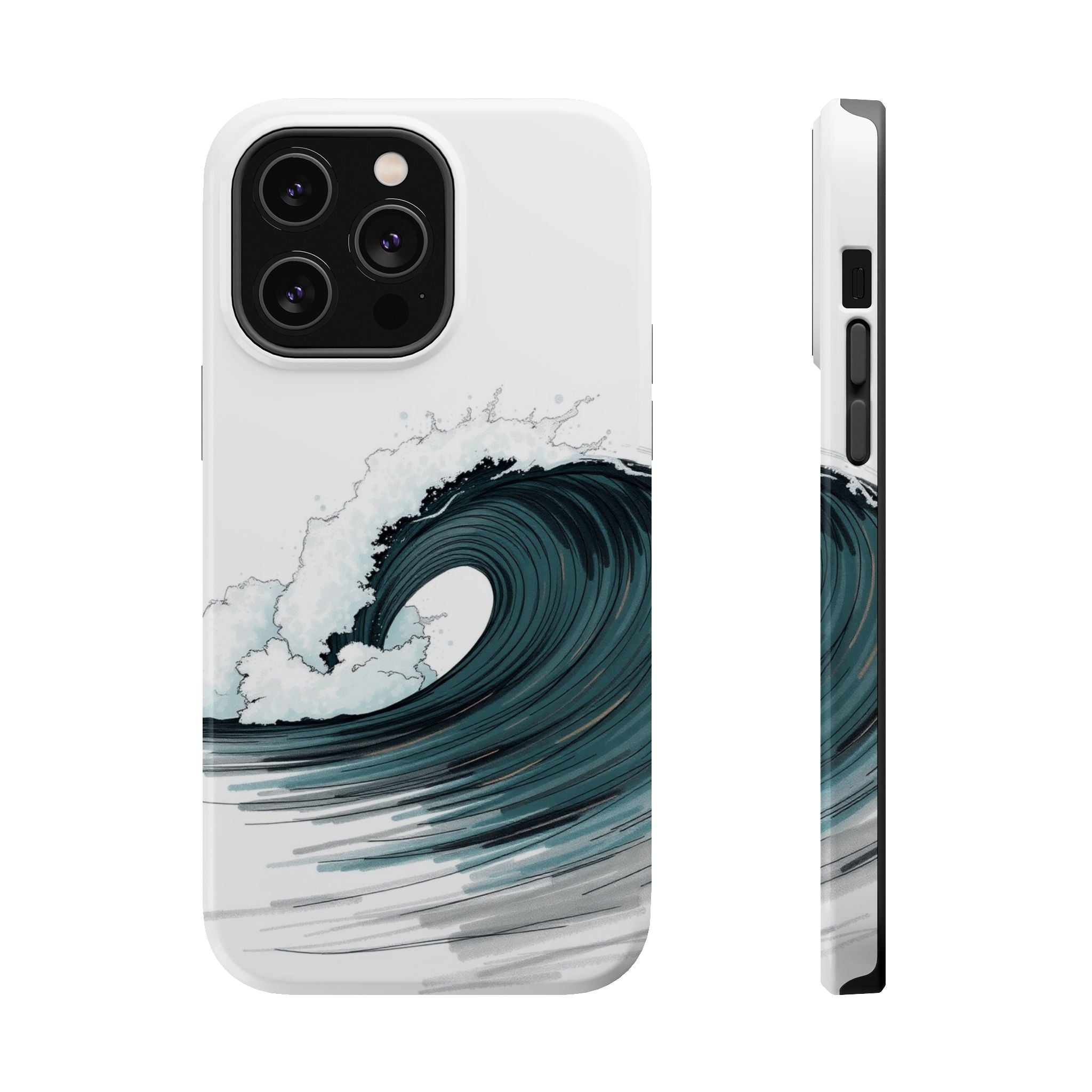iPhone Ocean Wave Crash Hand-Drawn Sketch Slim iPhone Everyday Designer · iPhone