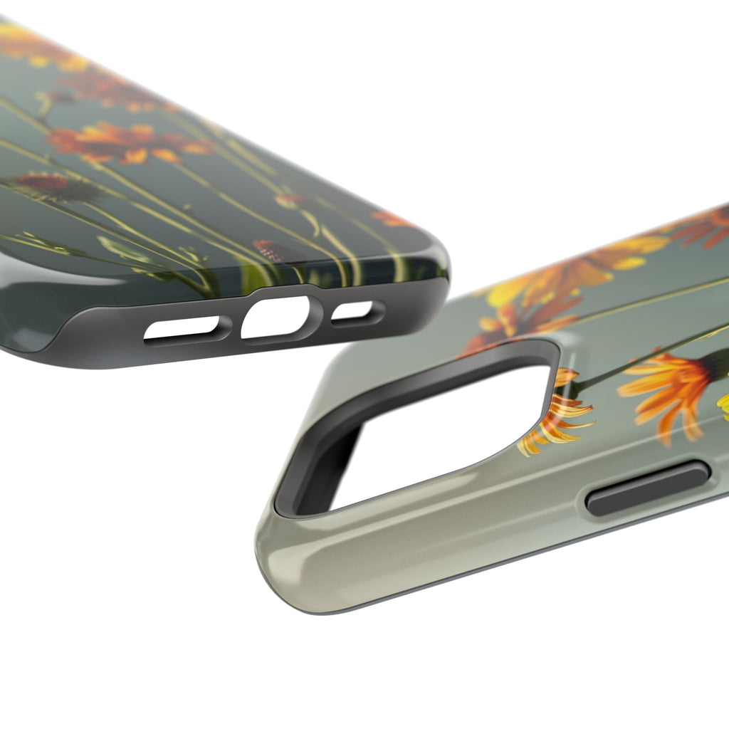 iPhone Mustard And Rust Wildflower Bunch Slim Everyday iPhone Designer · iPhone