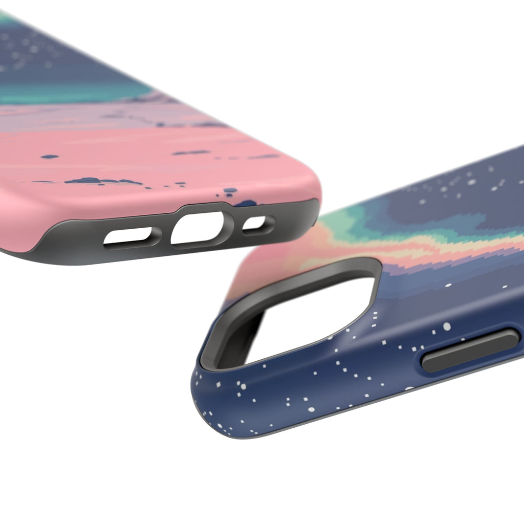 iPhone Mint And Blush Northern Lights Slim Everyday Designer Case · iPhone Case