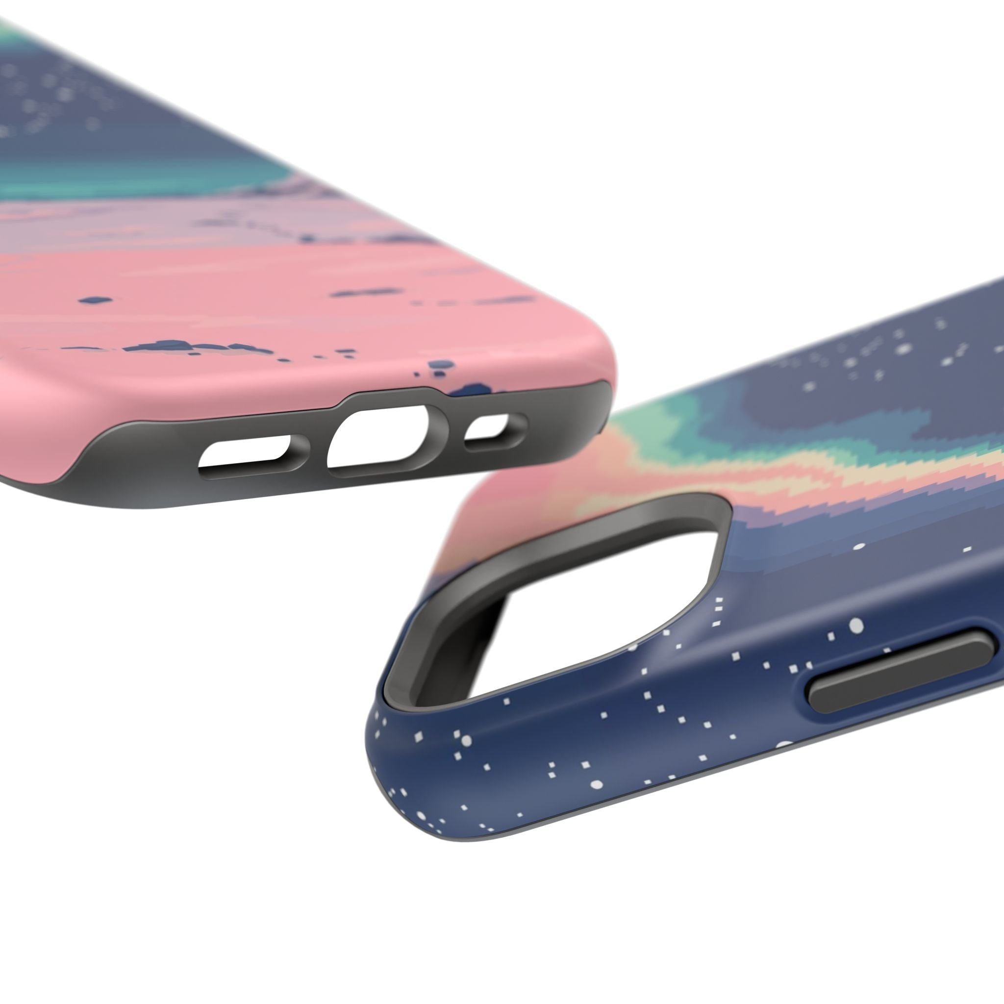 iPhone Mint And Blush Northern Lights Slim Everyday Designer Case · iPhone Case