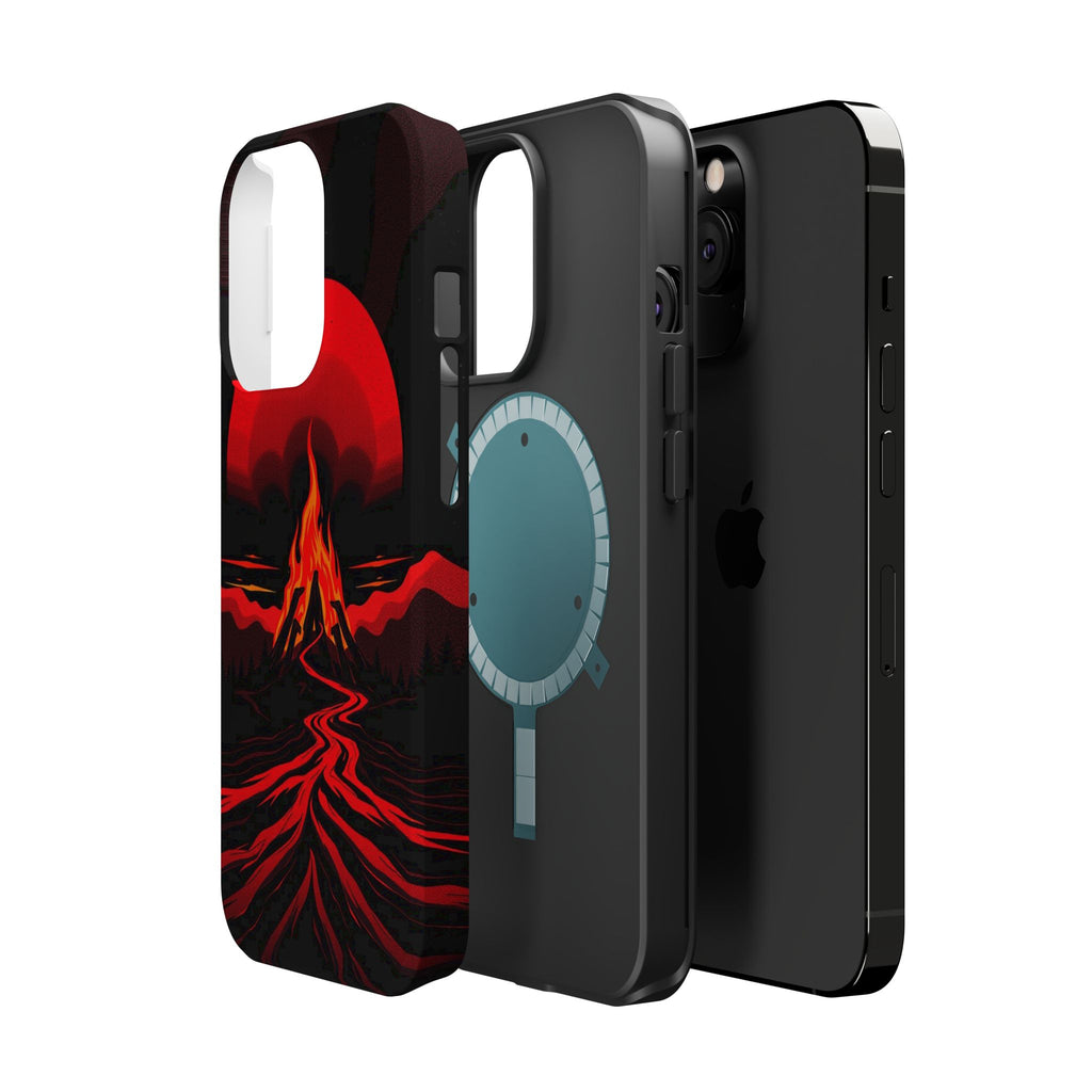 iPhone Black And Crimson Wildfire Glow Slim Everyday Designer Case · iPhone Case