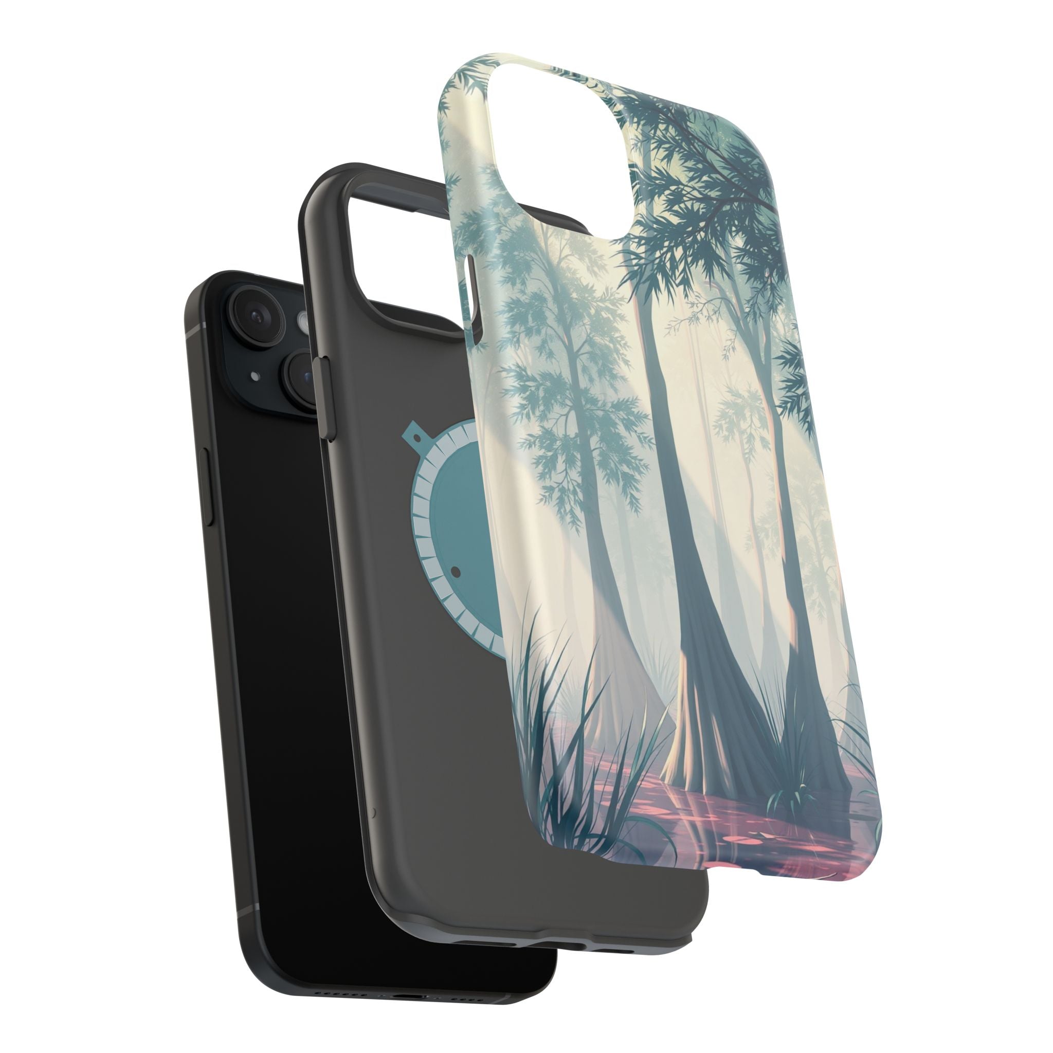 iPhone Mint And Blush Cypress Swamp Slim Everyday Designer Case · iPhone Case