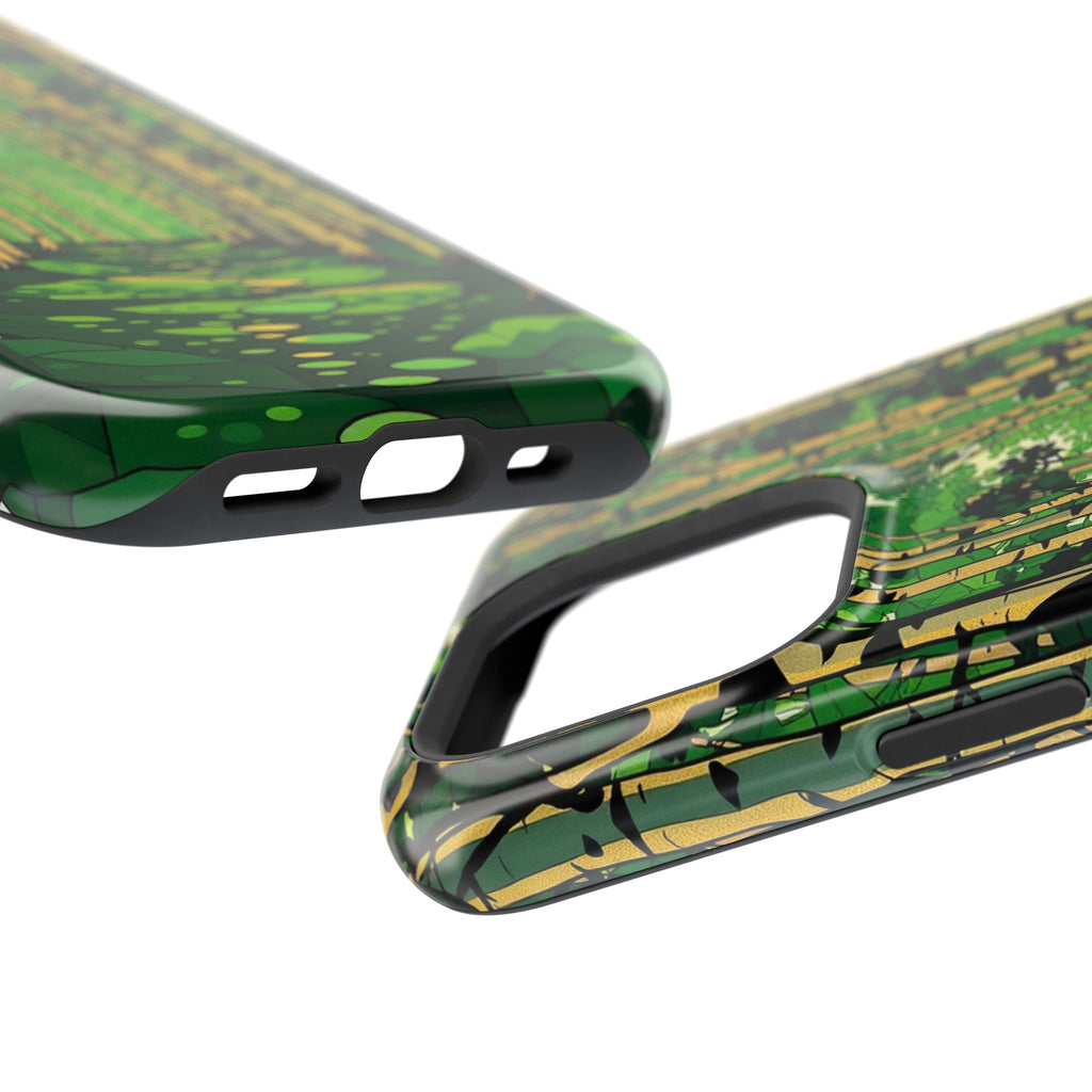 iPhone Emerald Green And Gold Birch Grove Slim iPhone Everyday Designer · iPhone