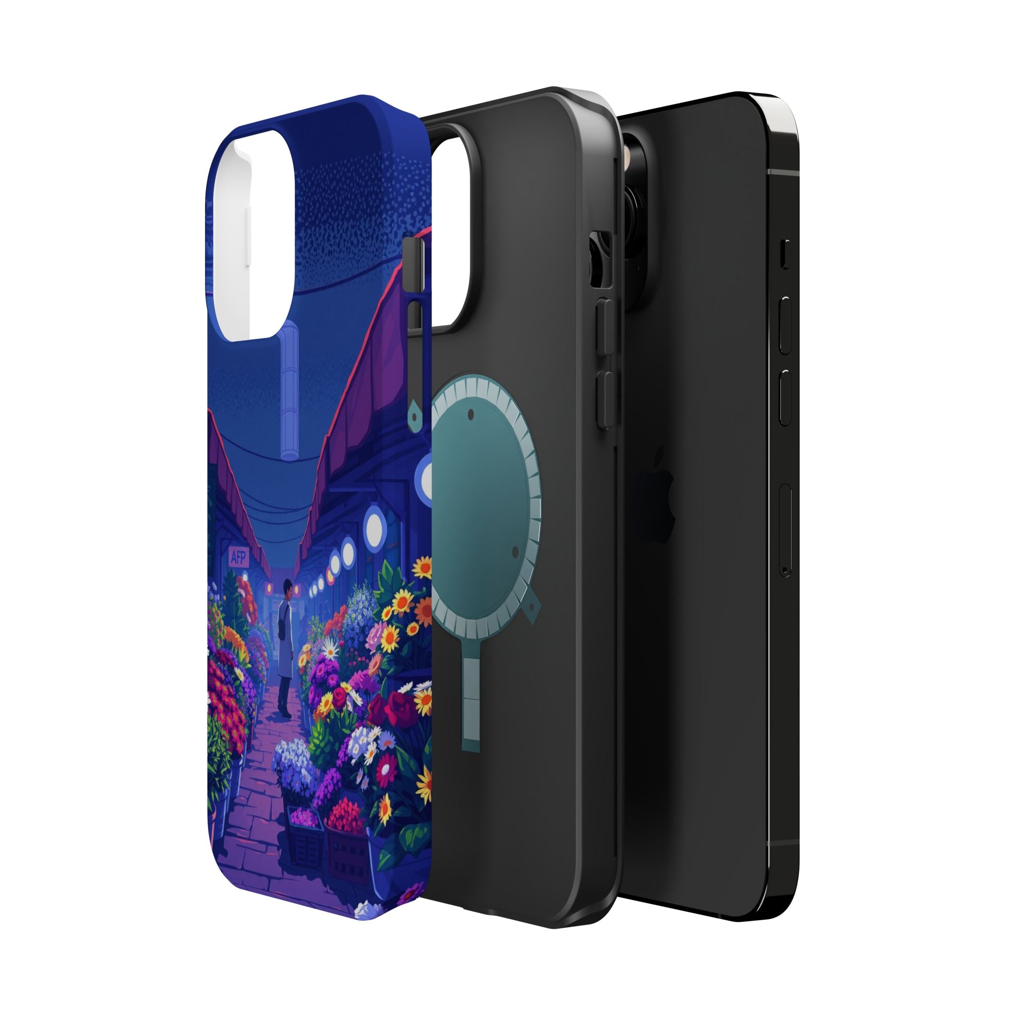 iPhone Flower Market Electric Art Bold Modern Everyday Snap Case · iPhone Case